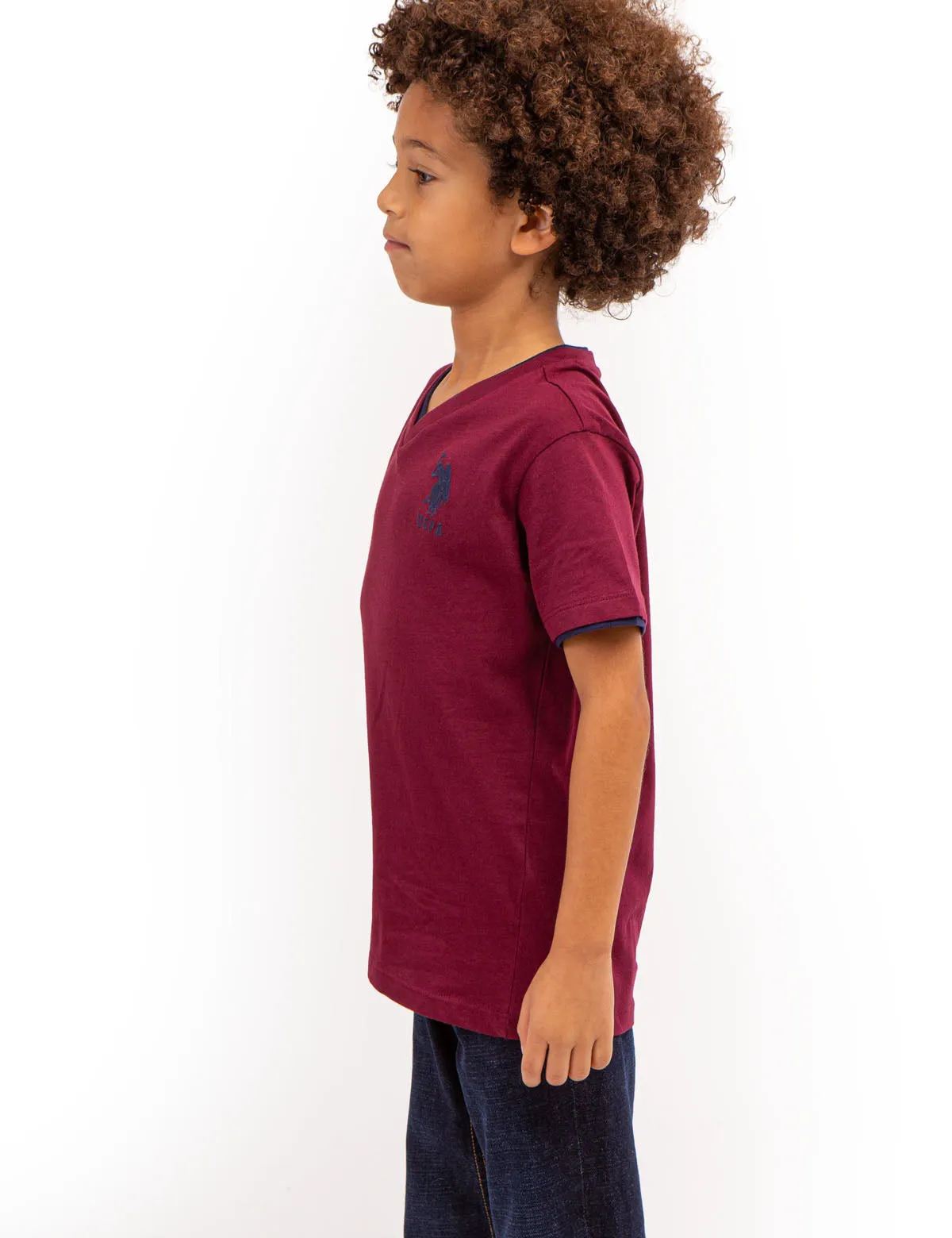 BOYS BASIC V-NECK T-SHIRT