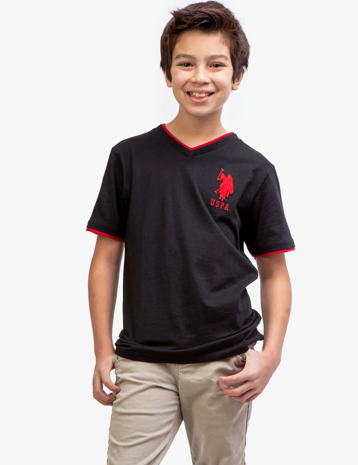 BOYS BASIC V-NECK T-SHIRT