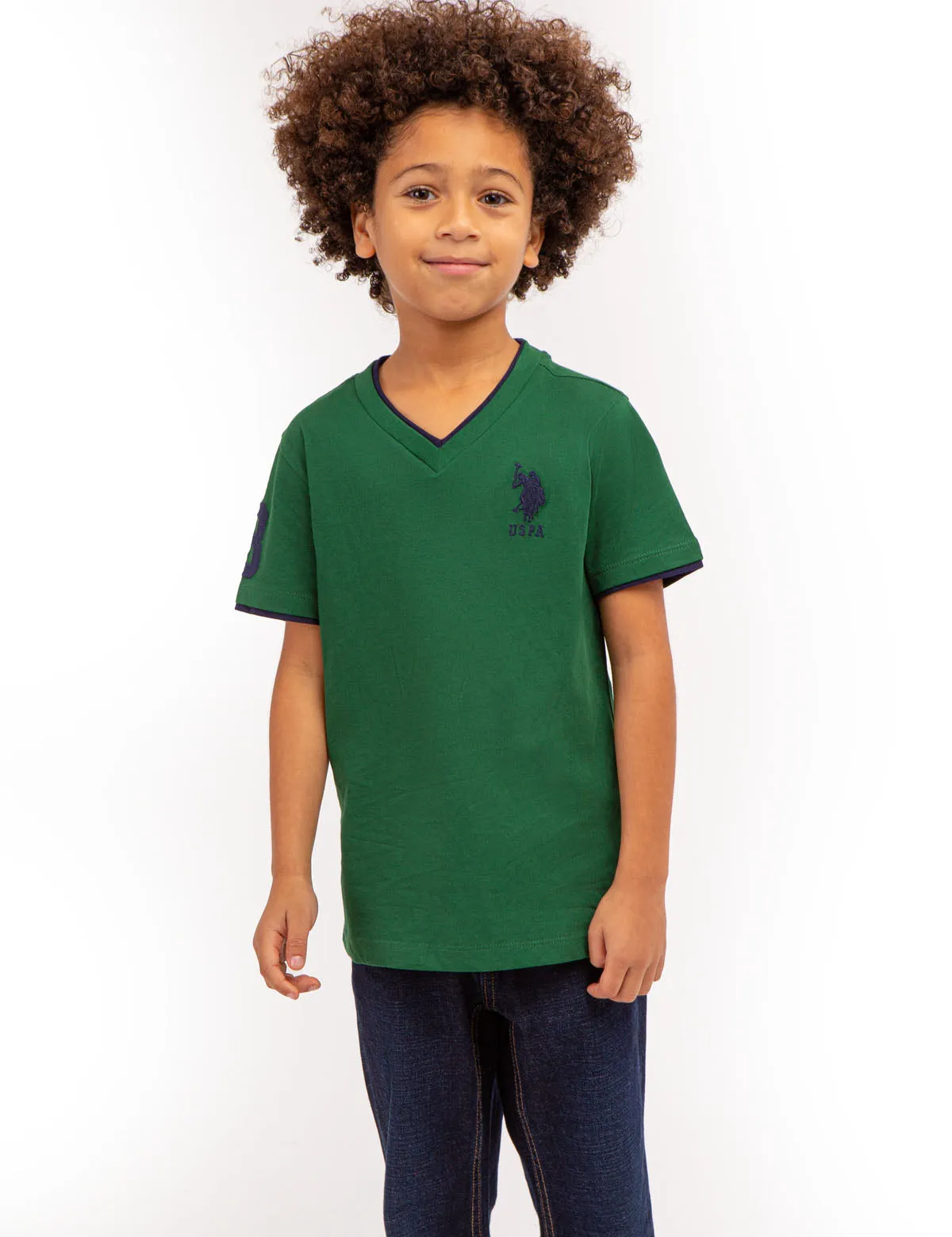 BOYS BASIC V-NECK T-SHIRT