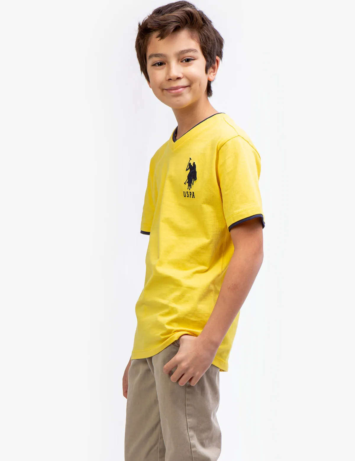 BOYS BASIC V-NECK T-SHIRT