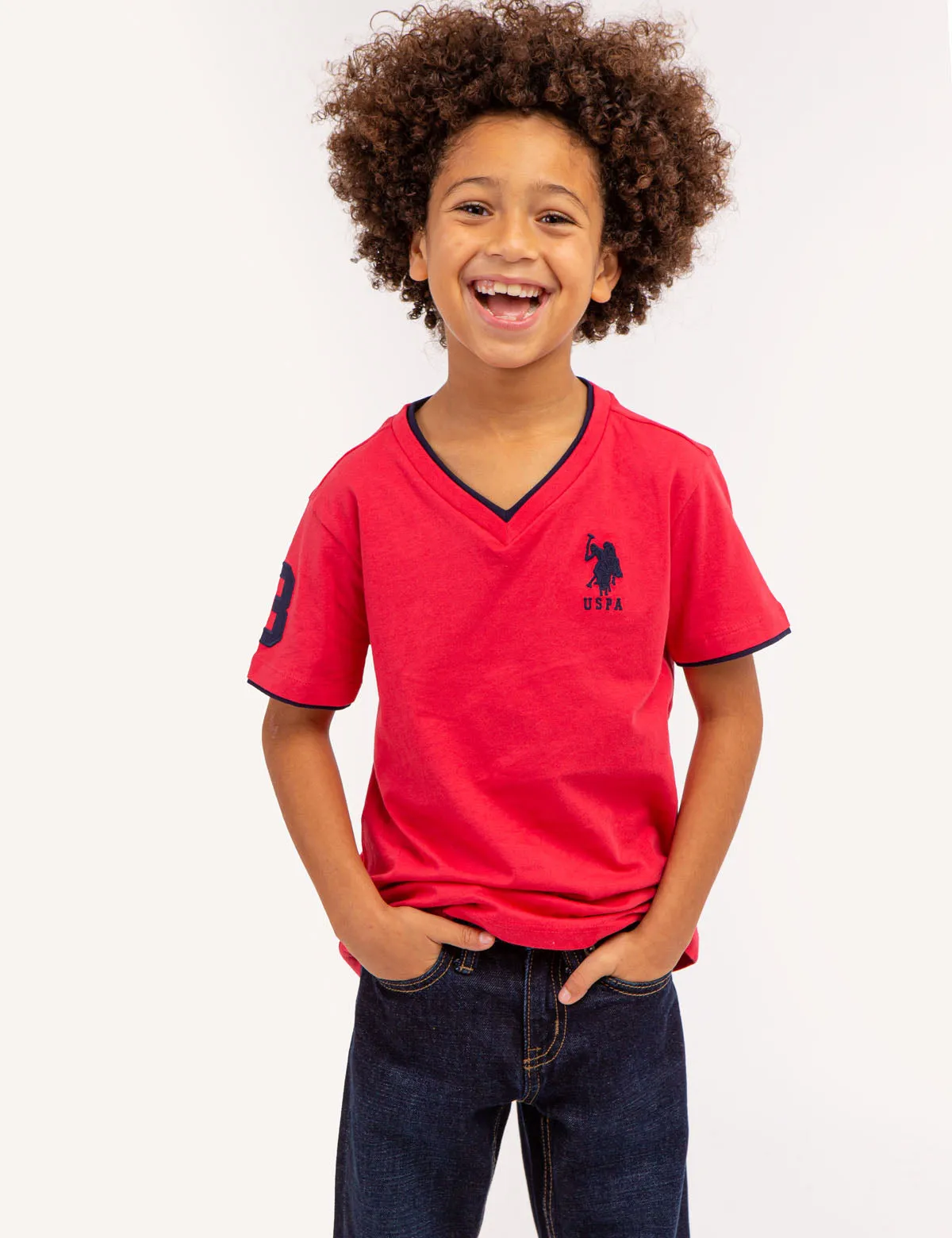 BOYS BASIC V-NECK T-SHIRT