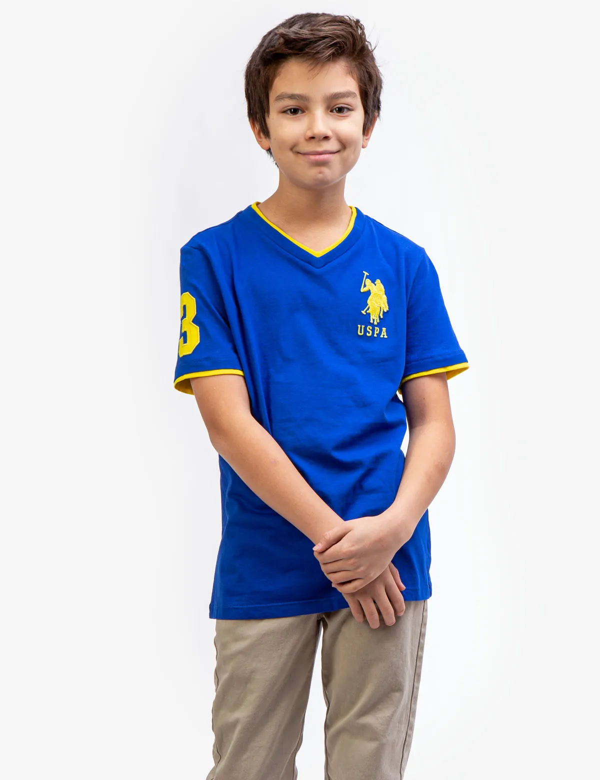 BOYS BASIC V-NECK T-SHIRT