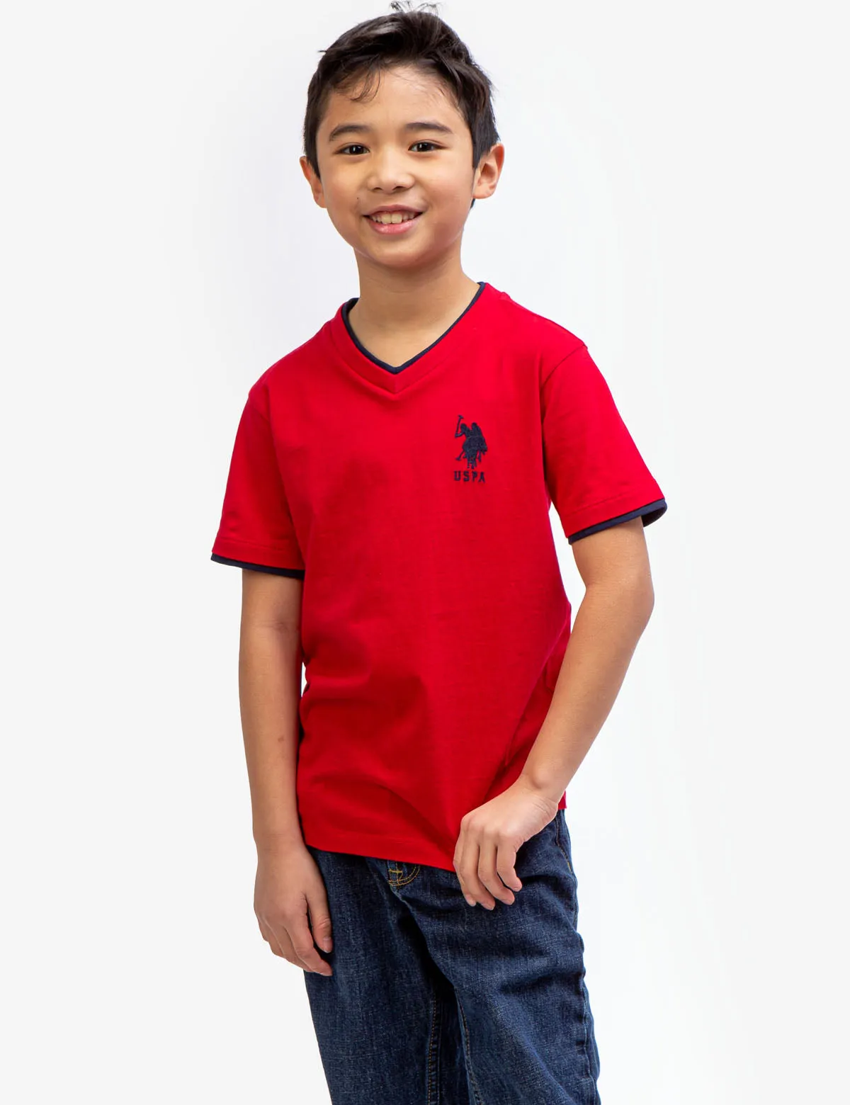 BOYS BASIC V-NECK T-SHIRT