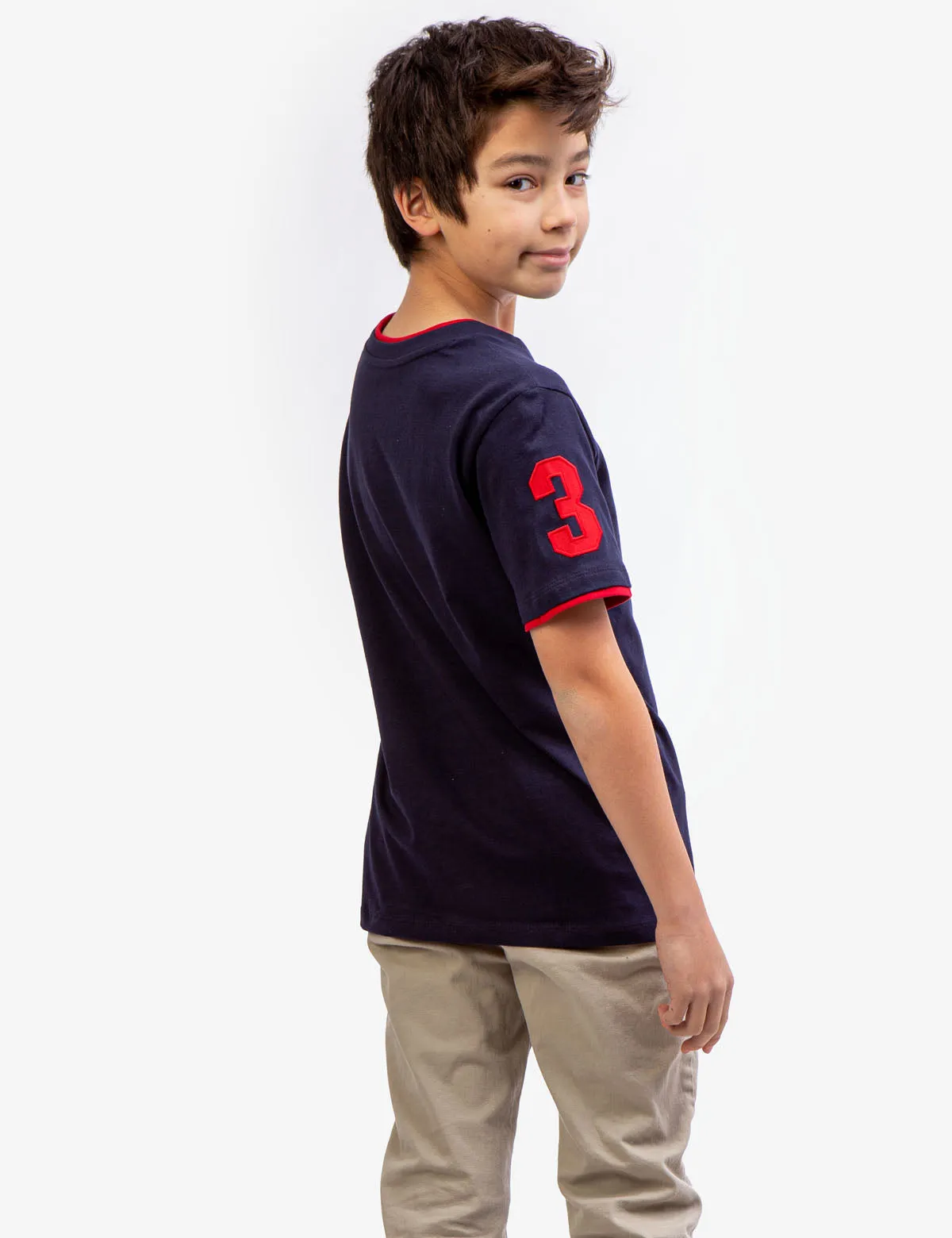 BOYS BASIC V-NECK T-SHIRT