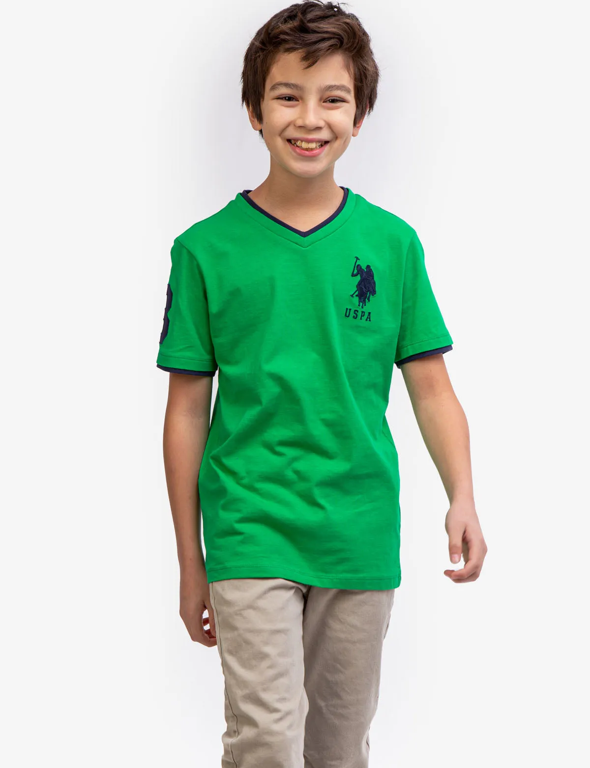 BOYS BASIC V-NECK T-SHIRT