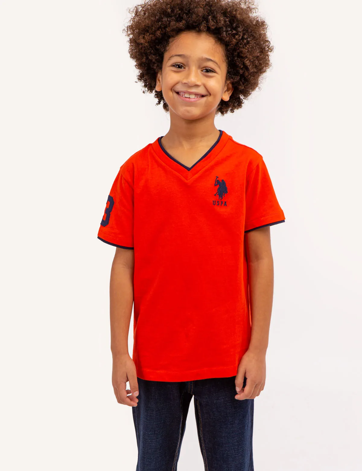 BOYS BASIC V-NECK T-SHIRT