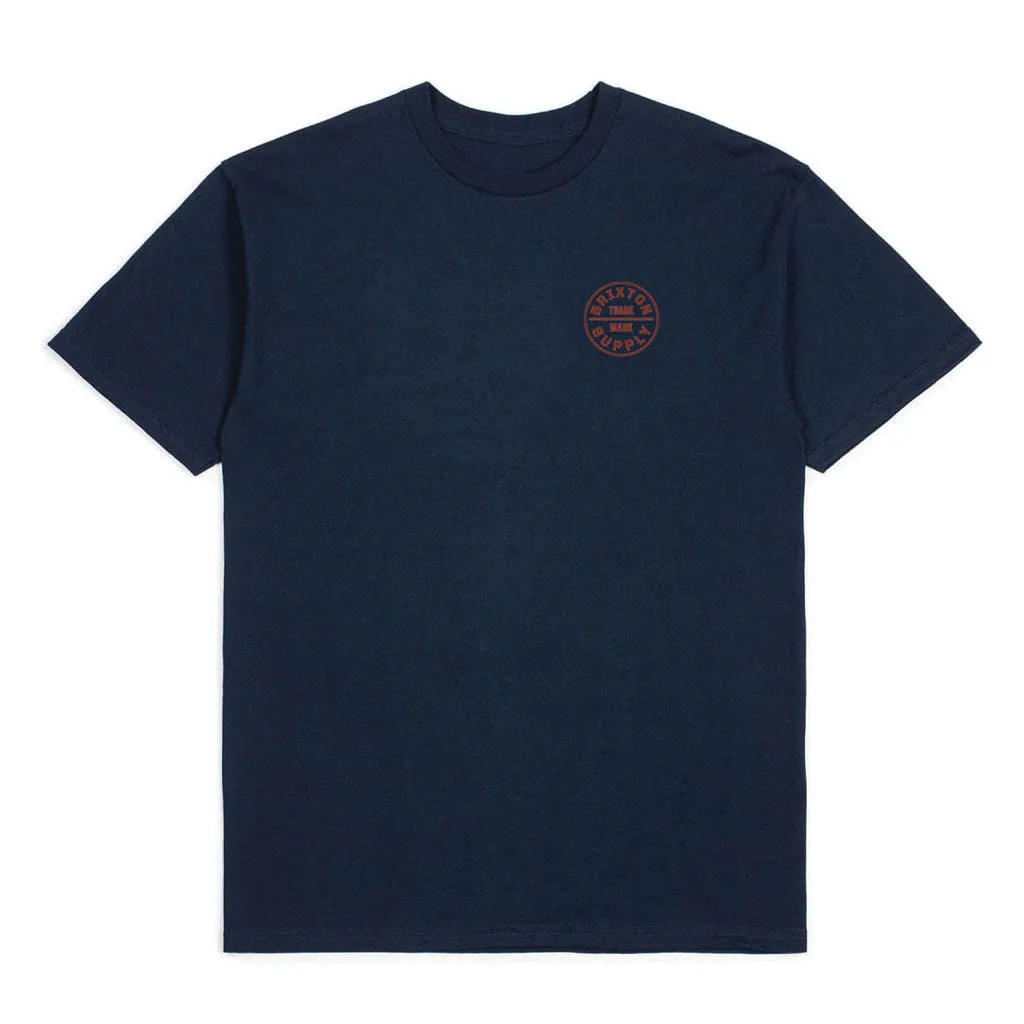 Brixton Oath T-Shirt Blue Red