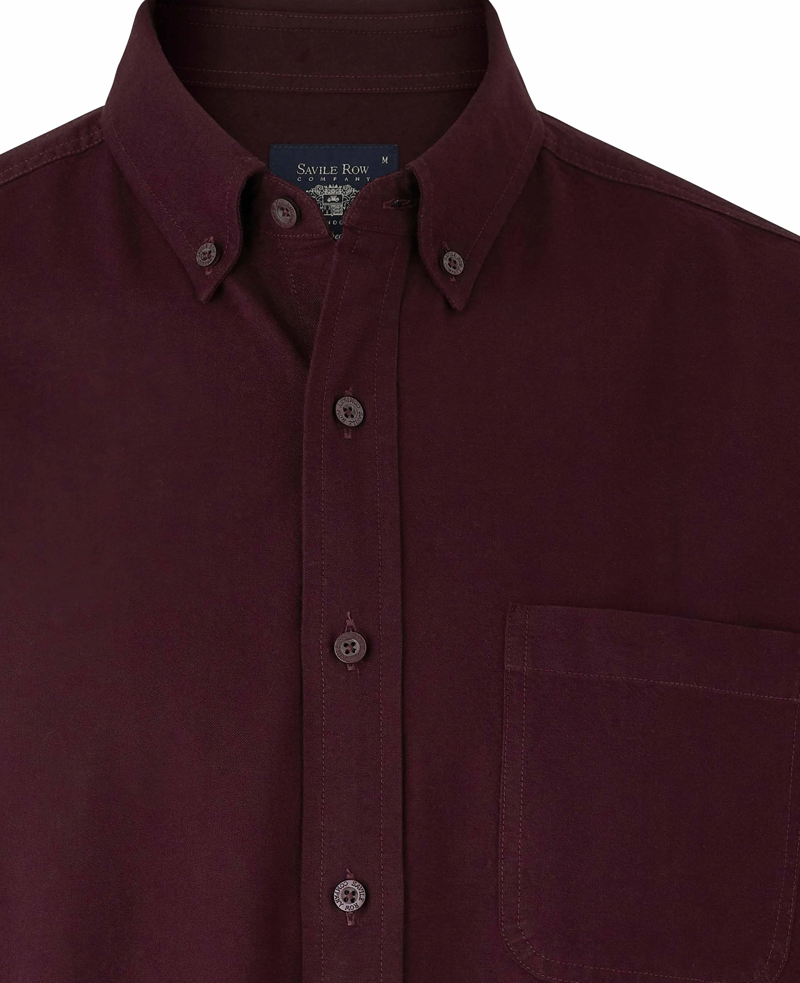 Burgundy Classic Fit Oxford Shirt