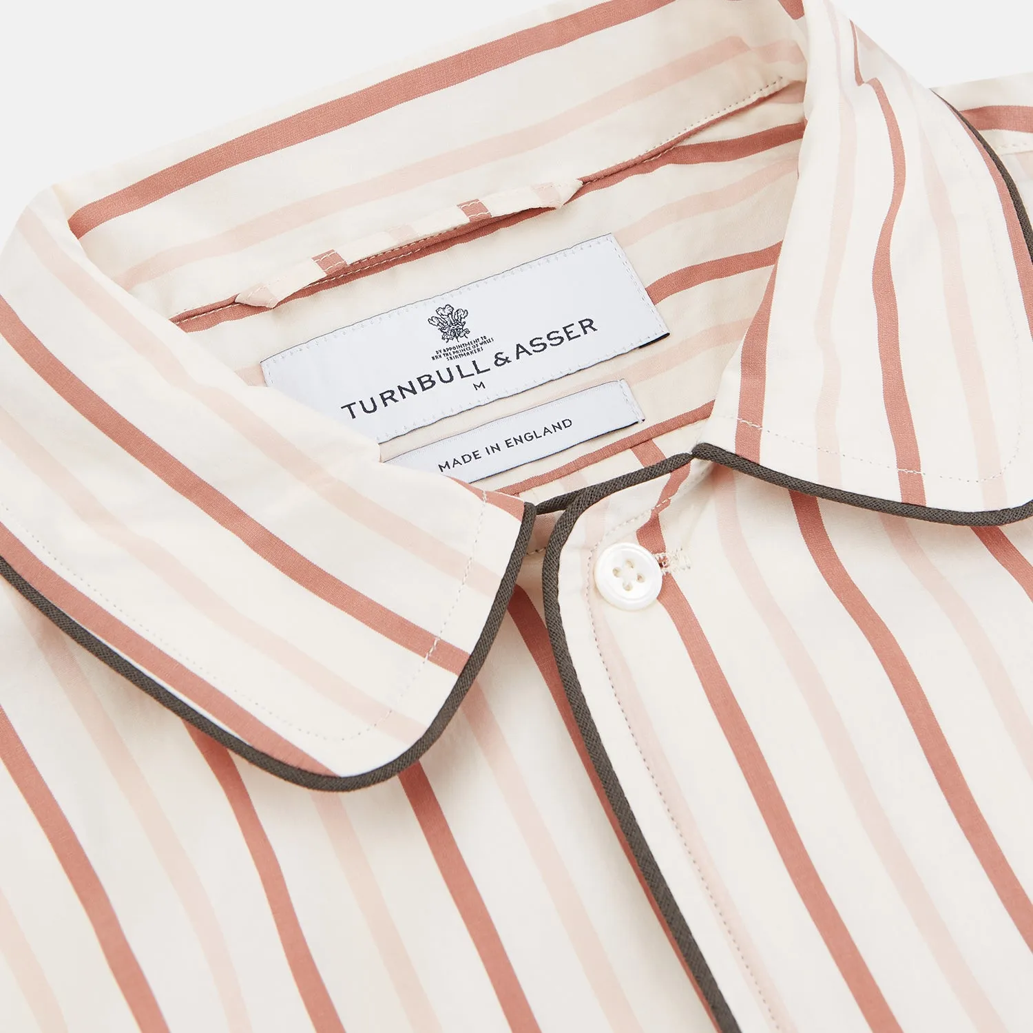 Burgundy Multi Striped Cotton Sussex Nightshirt