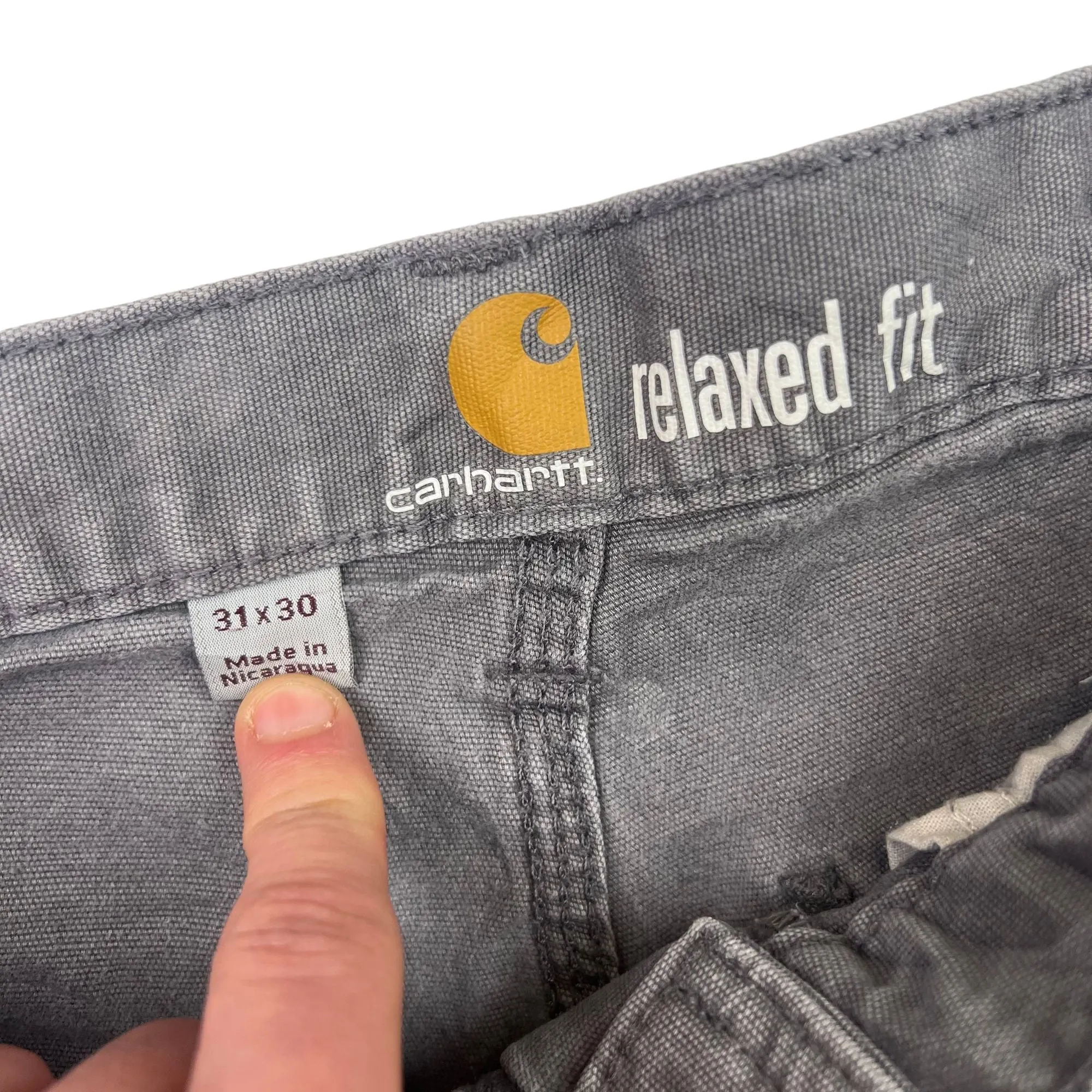 Carhartt Relaxed Fit Cargo Trousers Grey