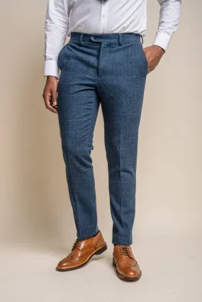 Carnegi Navy Tweed Trousers