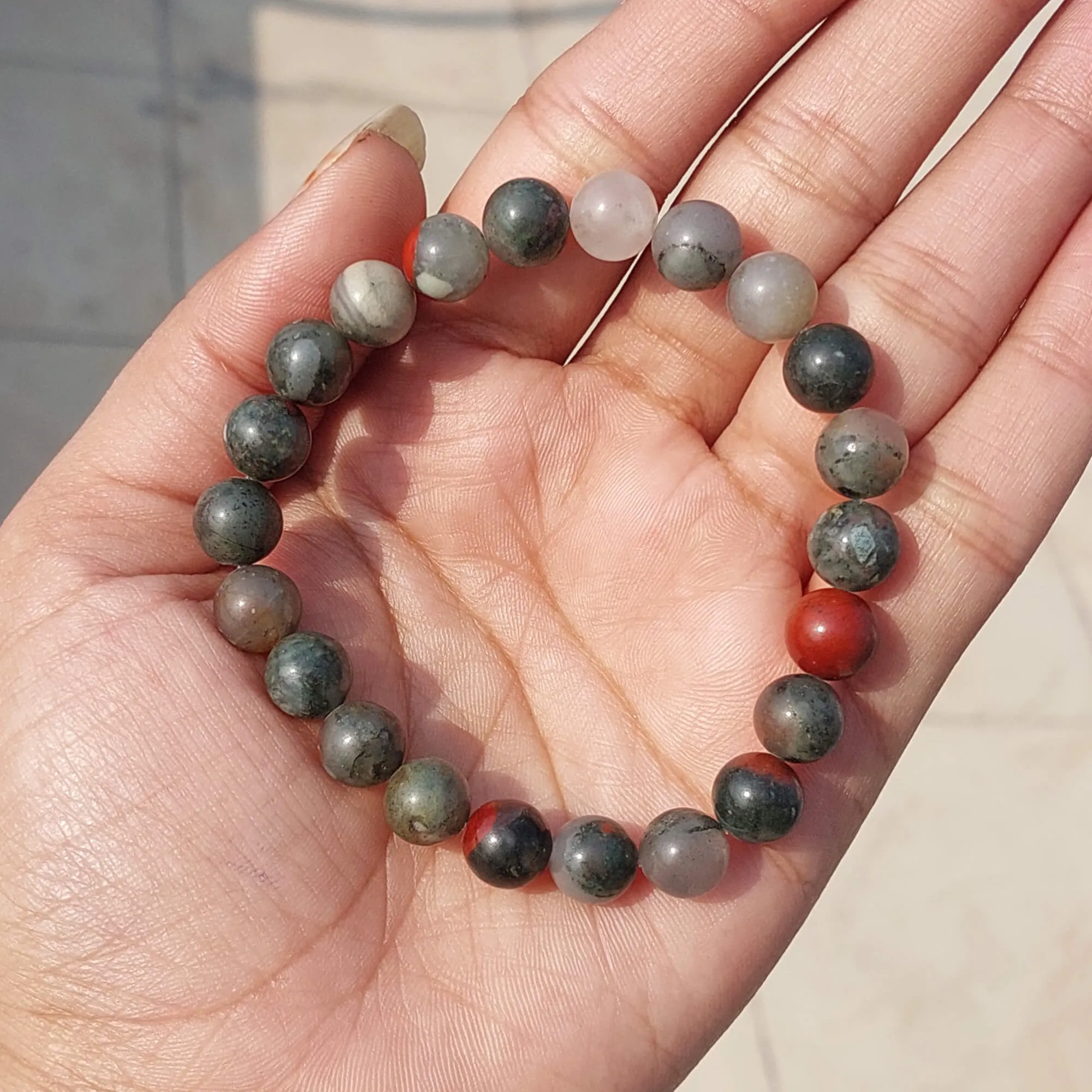 Certified African Blood 8mm Natural Stone Bracelet