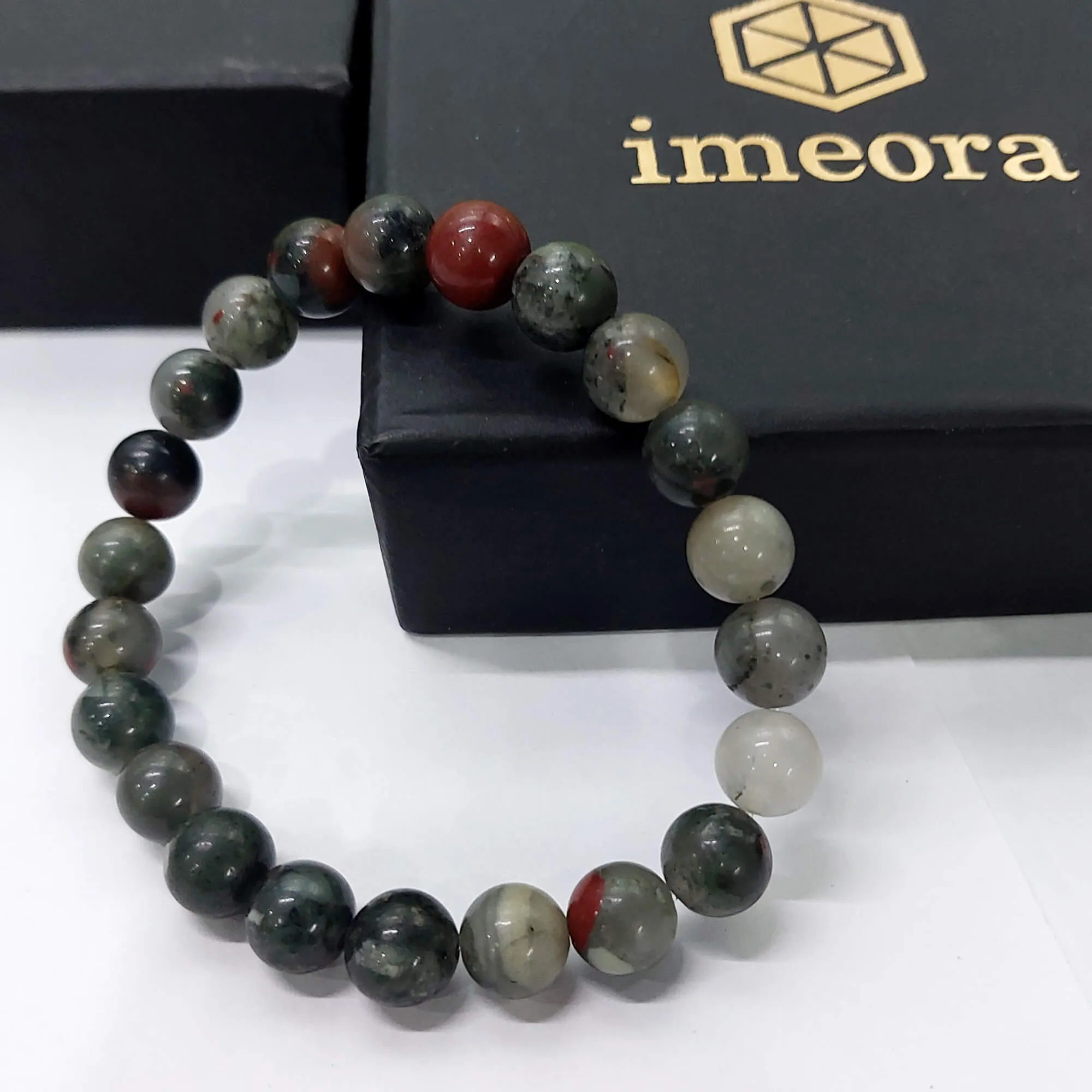 Certified African Blood 8mm Natural Stone Bracelet