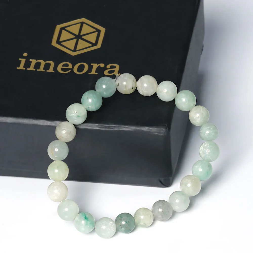 Certified Green Angelite 8mm Natural Stone Bracelet