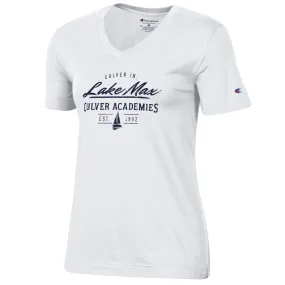 Champion Women's Lake Max V-Neck Tee - White