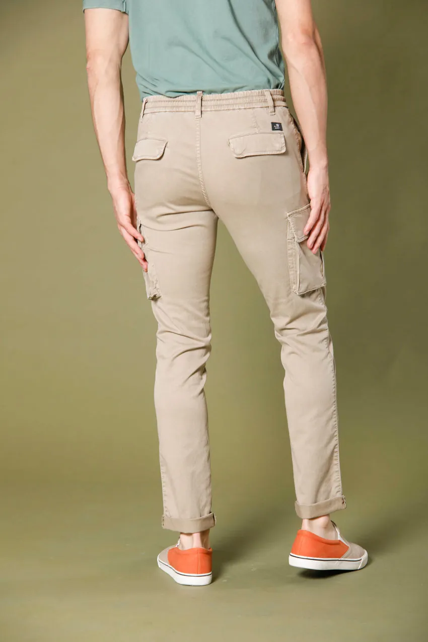 Chile Jogger pantalone cargo uomo in tencel e cotone extra slim