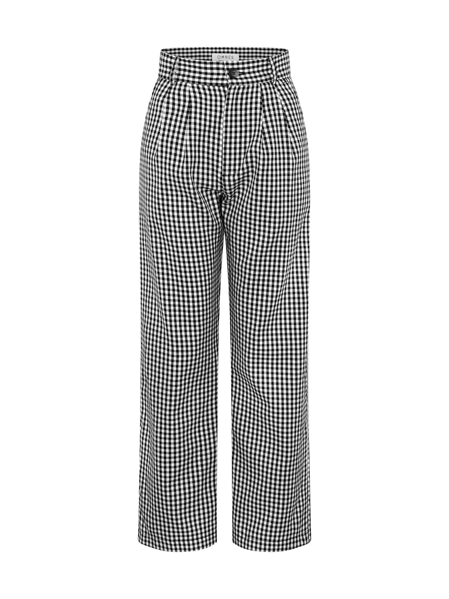 Cinnamon Relaxed Trousers in Black & White Check