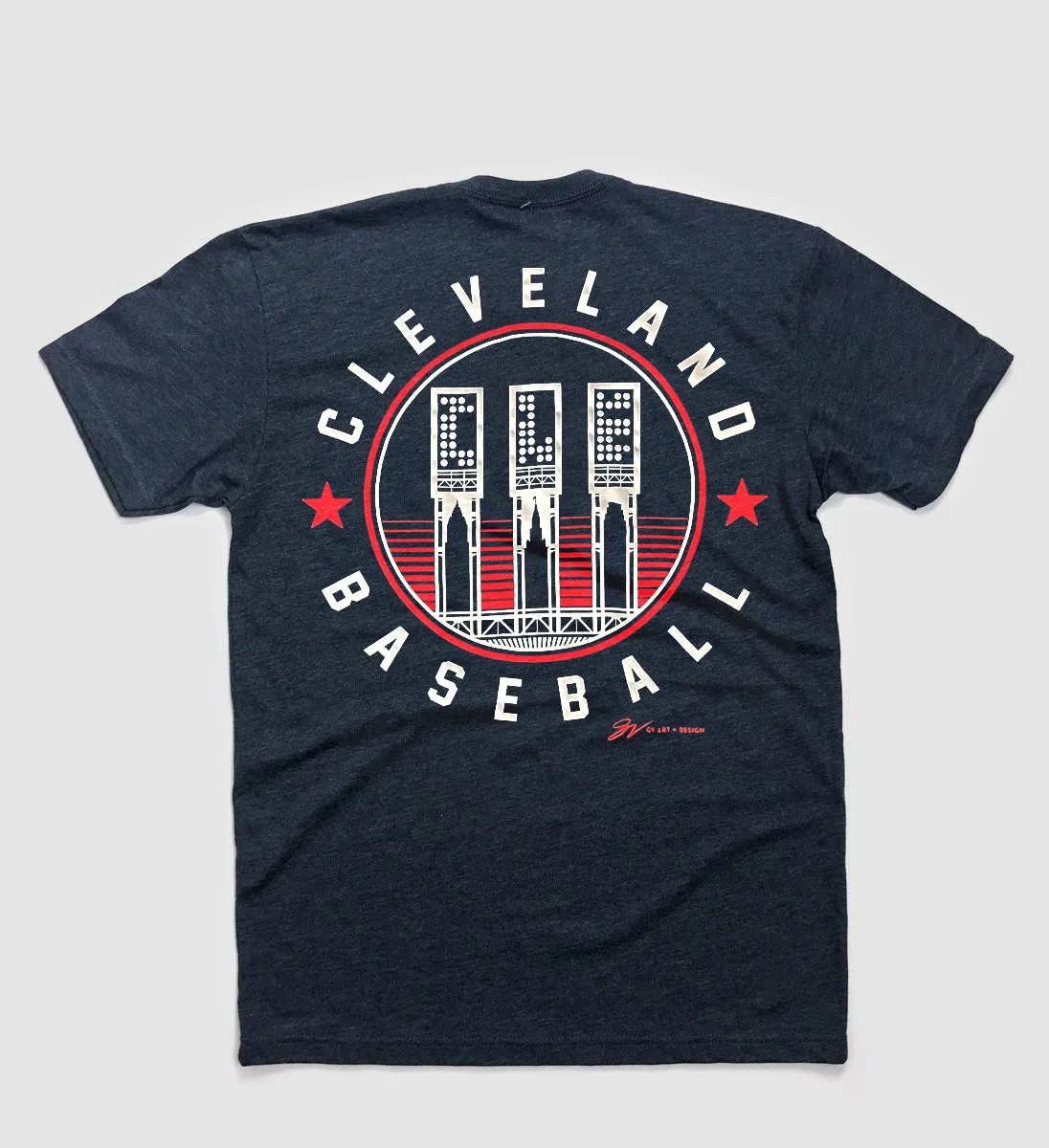 Cleveland Baseball Lights T shirt