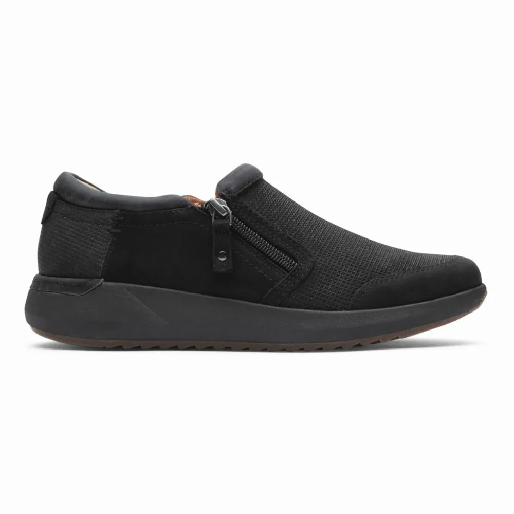 Cobb Hill SKYLAR ZIP SLIP BLACK NUBUCK