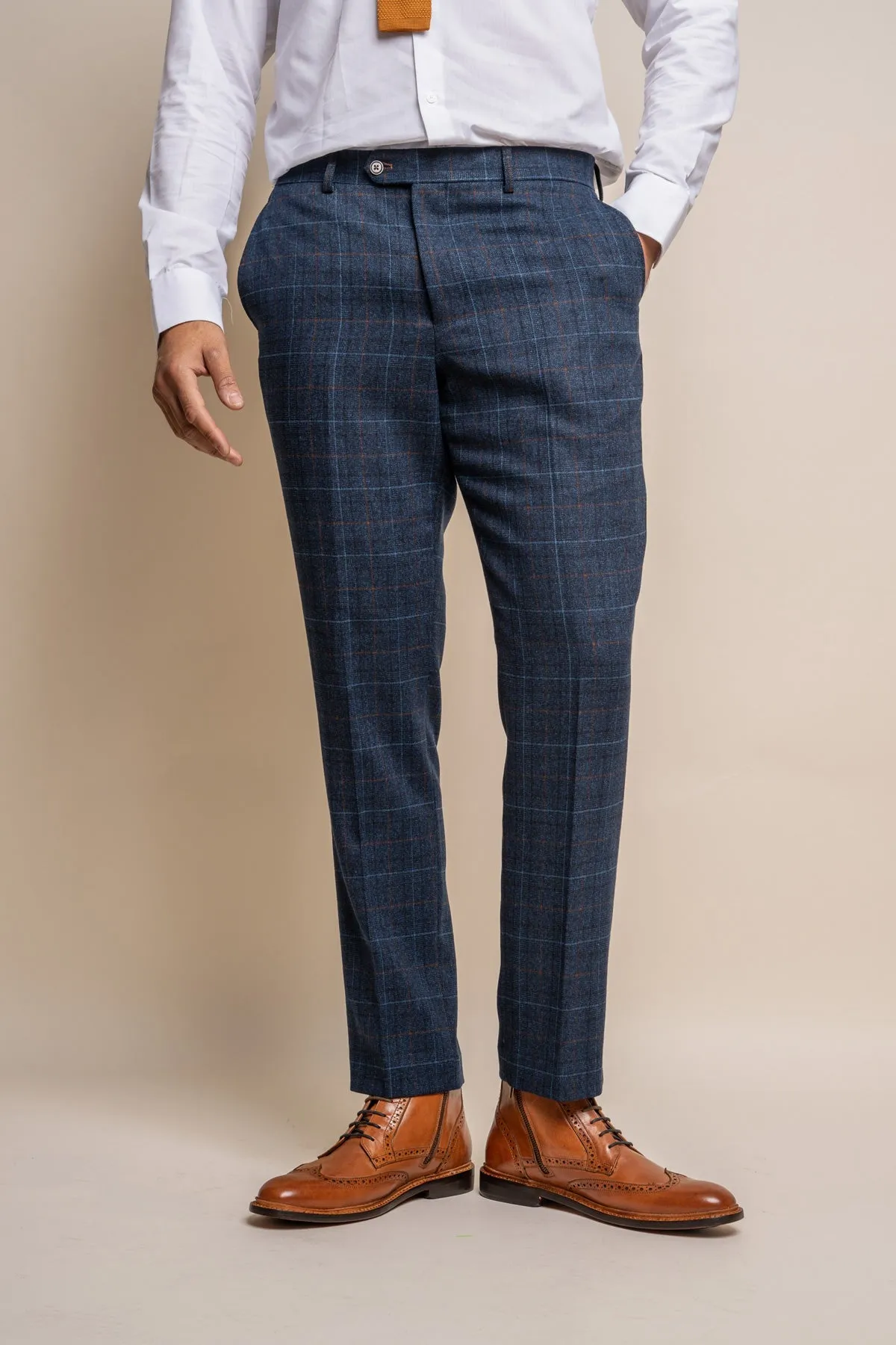 Cody Blue Check Trousers