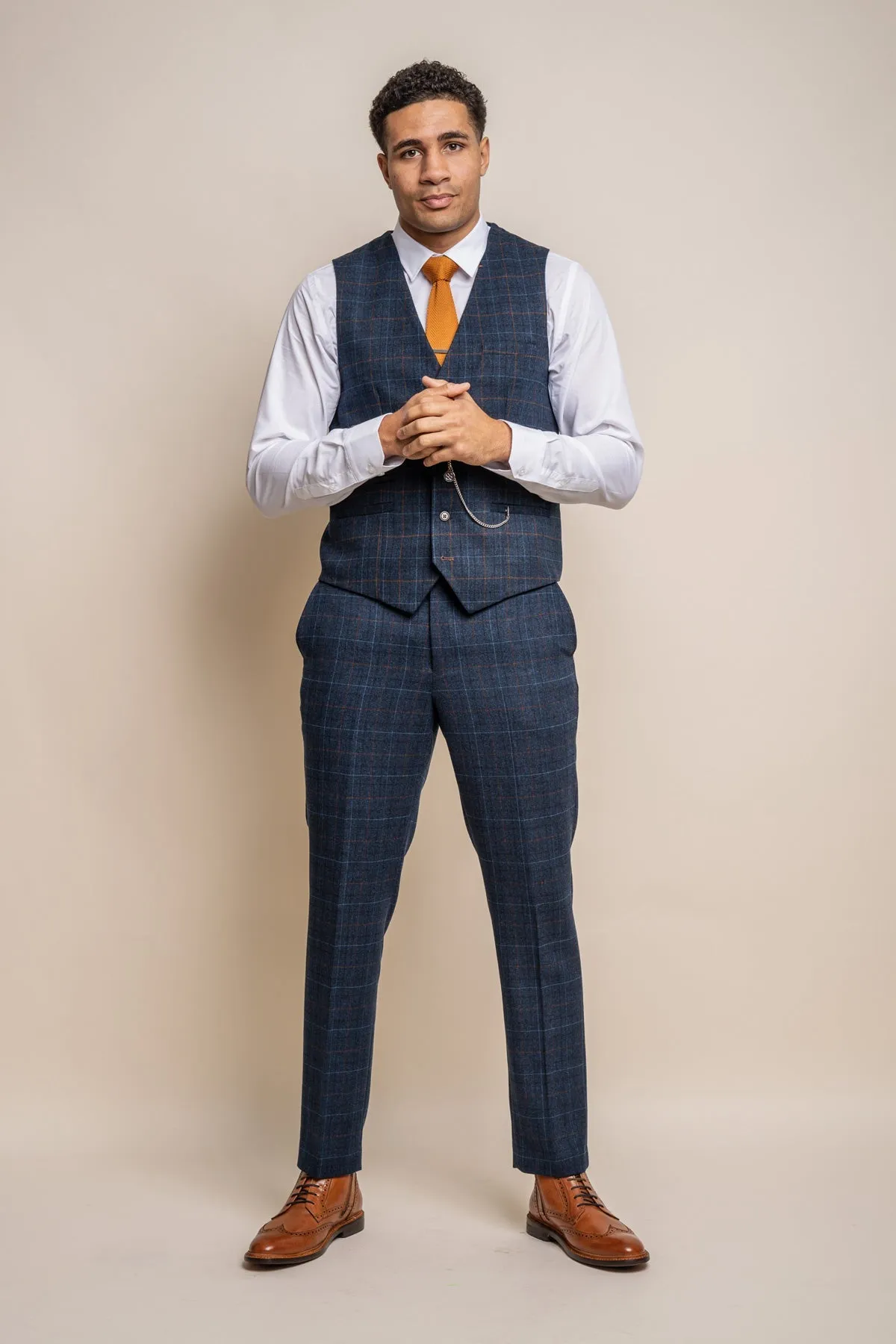 Cody Blue Check Trousers