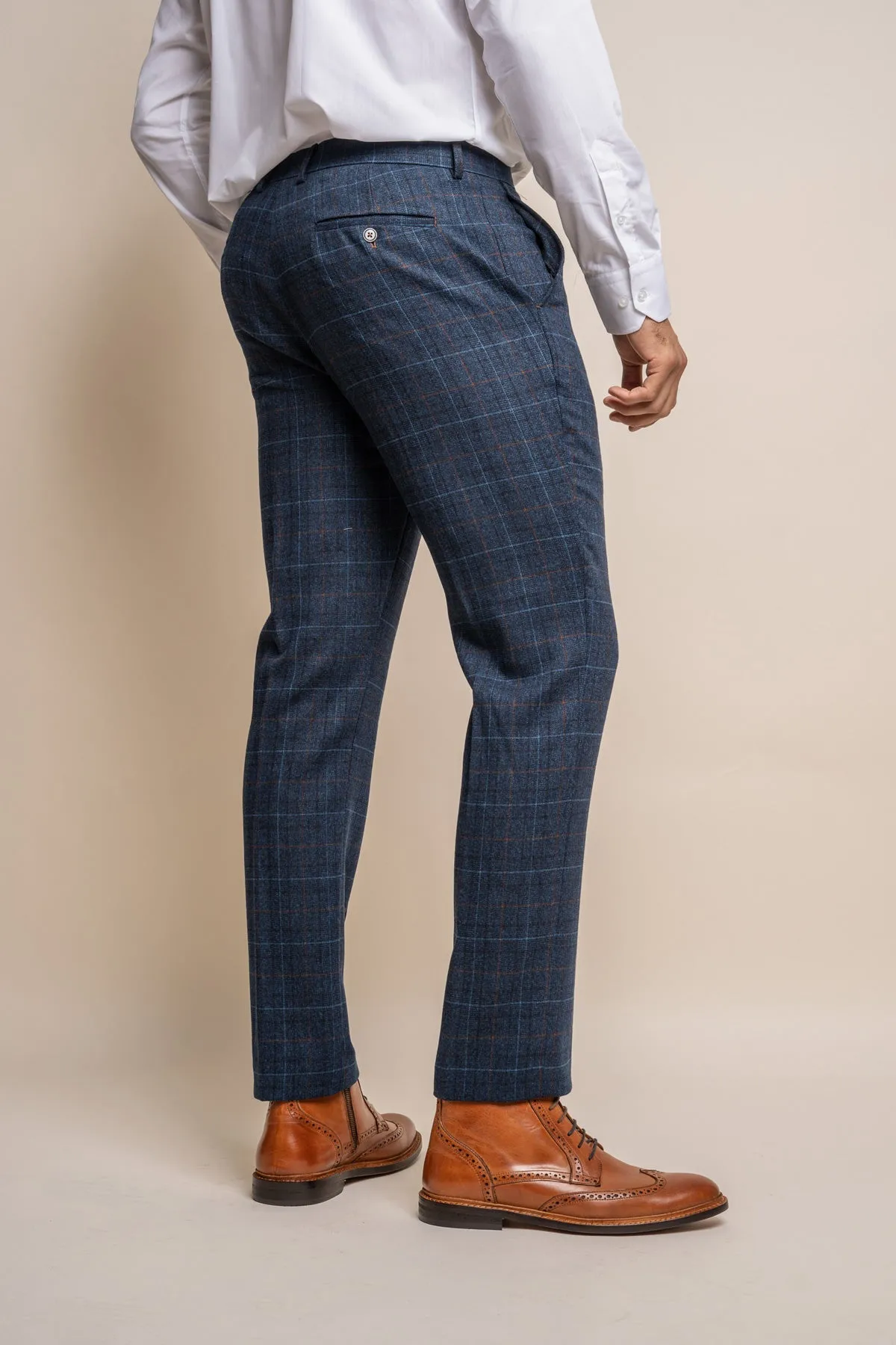 Cody Blue Check Trousers