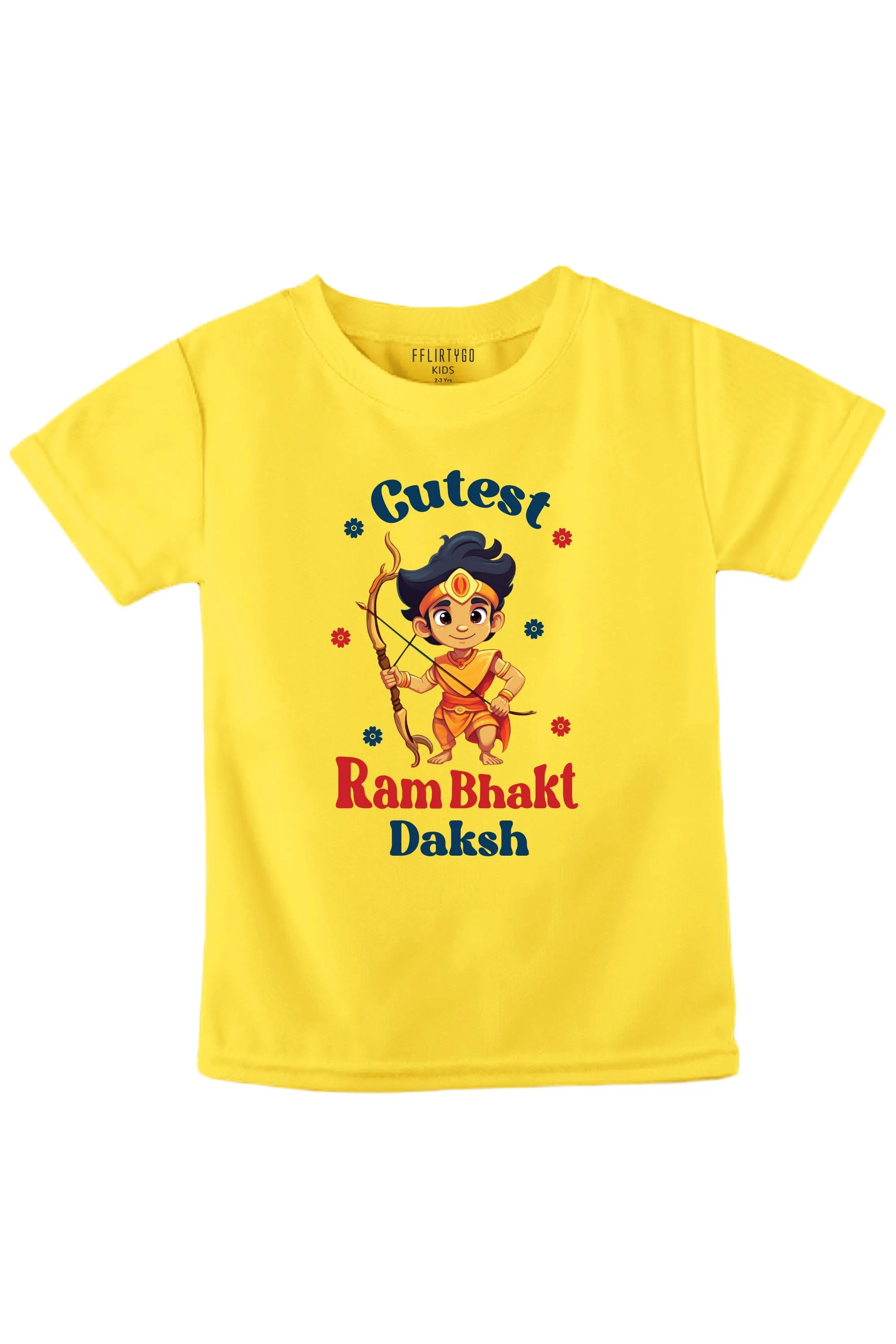 Cutest Ram Bhakt Kids T Shirt w/ Custom Name