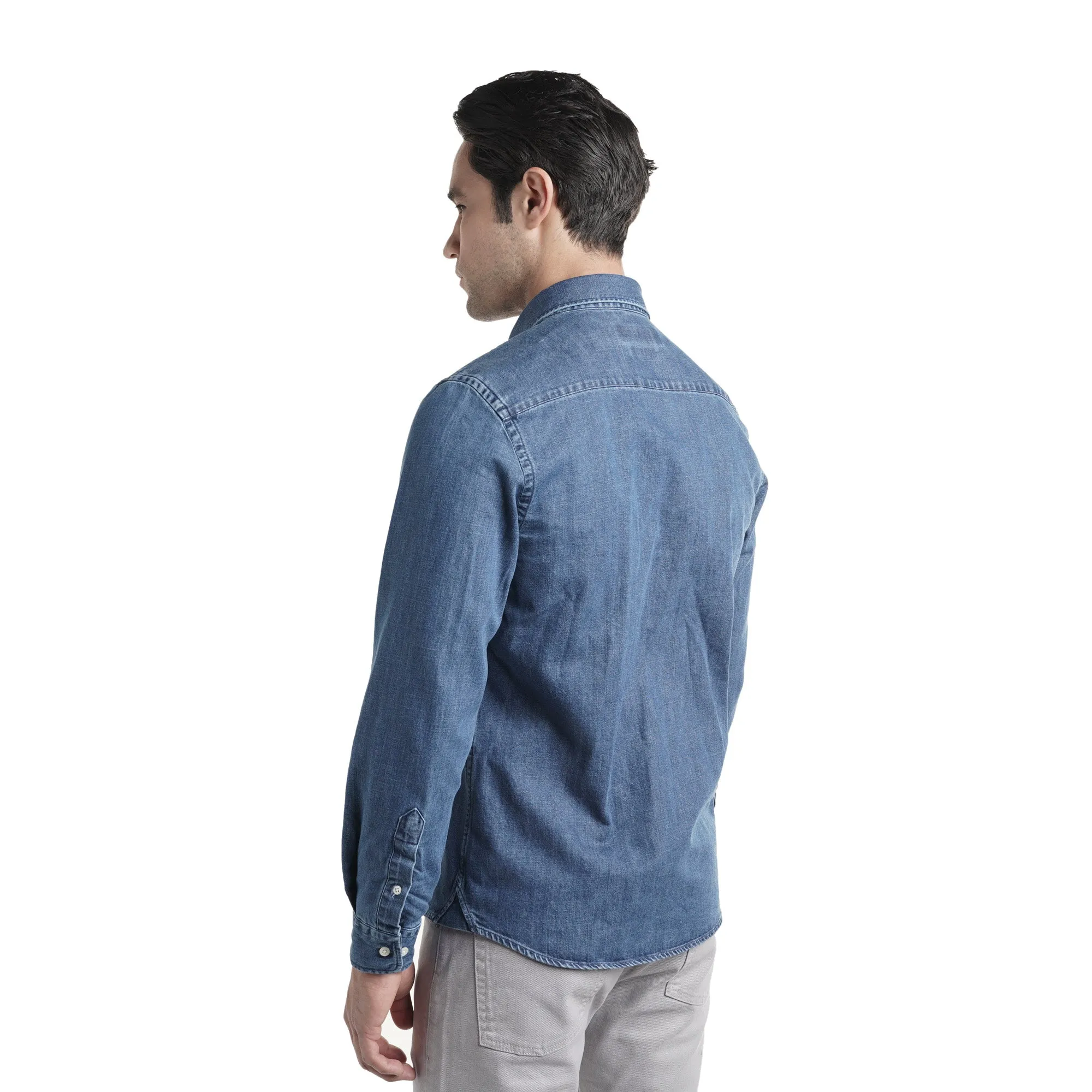 Denim Shirts Slim Fit - Medium Wash