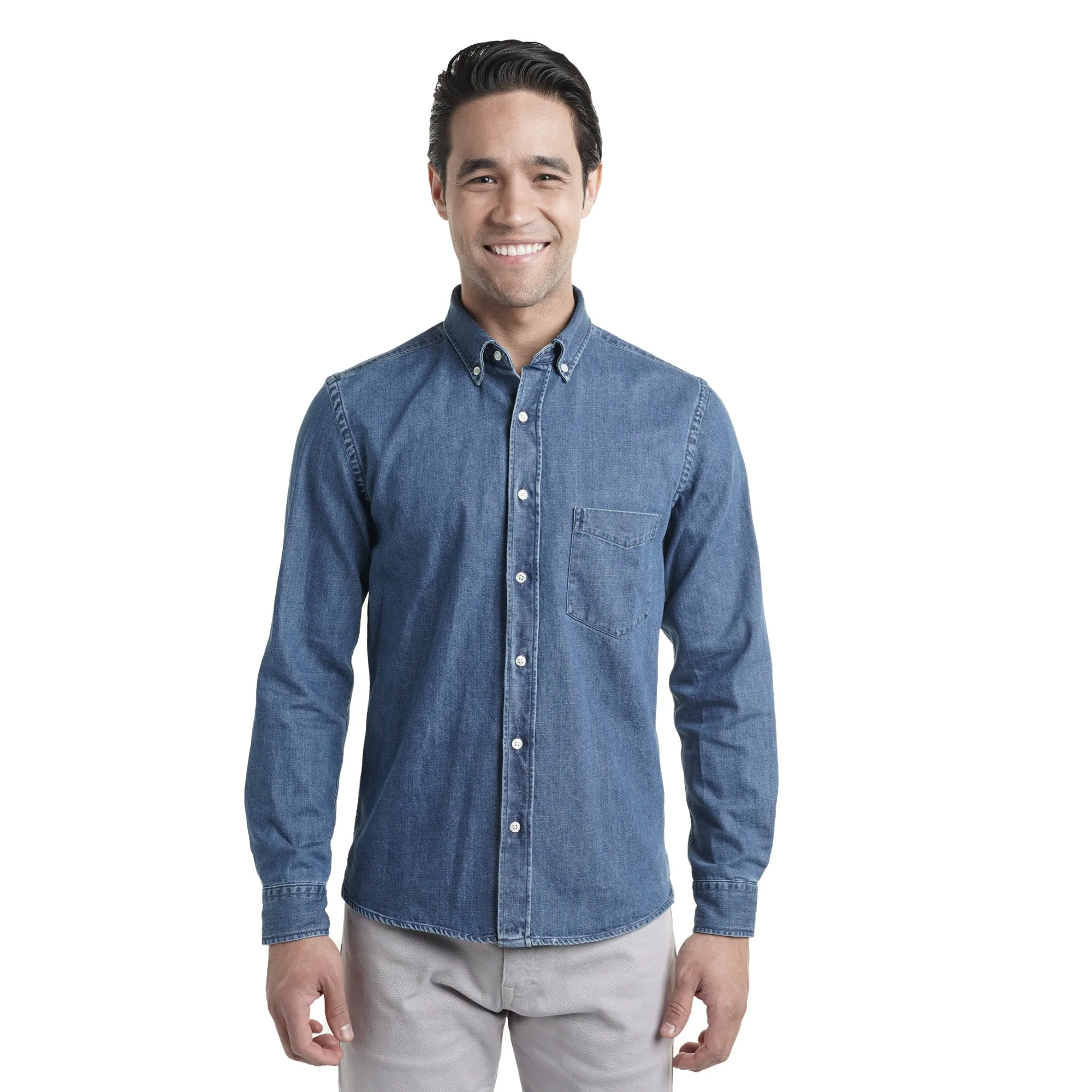 Denim Shirts Slim Fit - Medium Wash