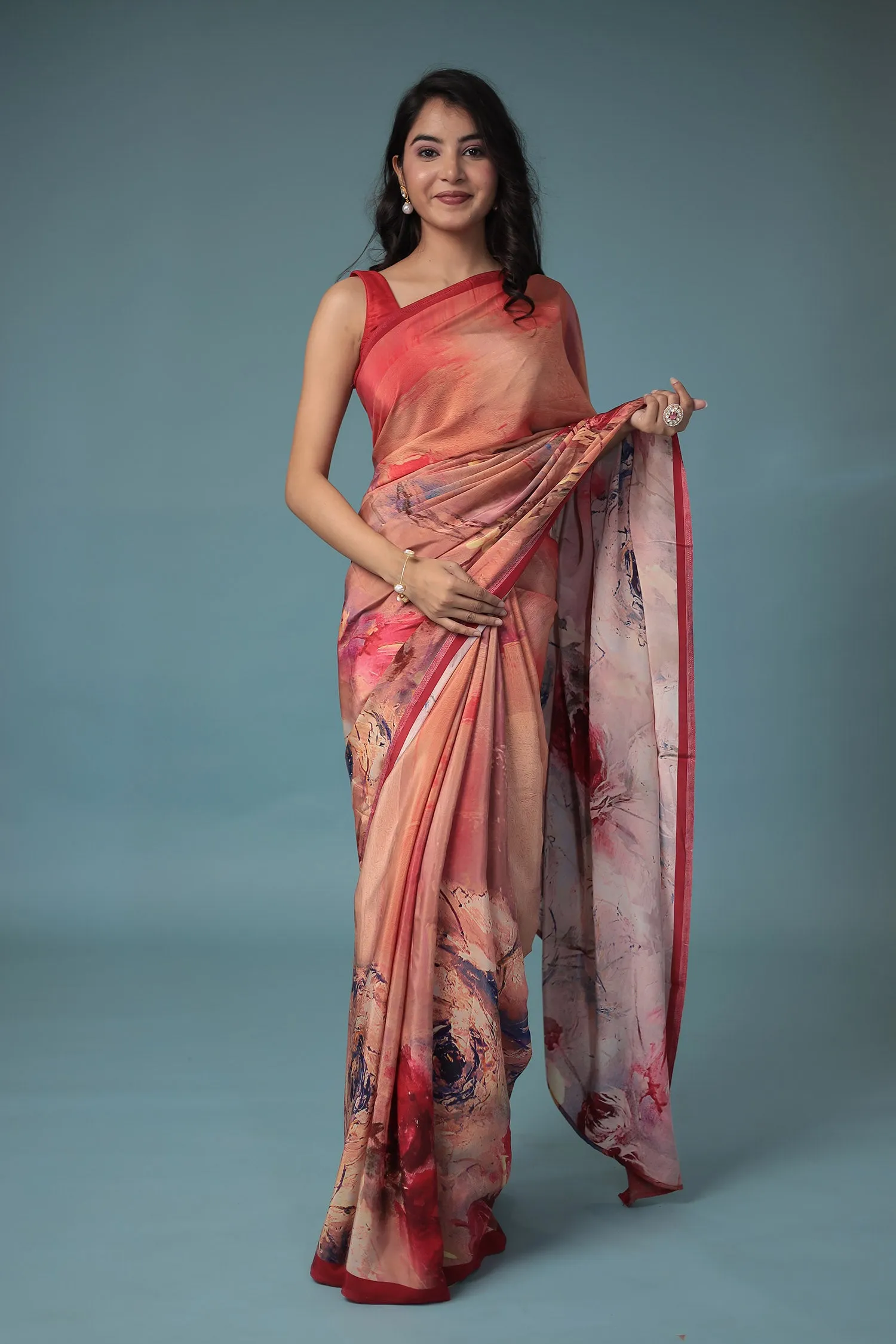 Digital Print Crepe Silk Saree