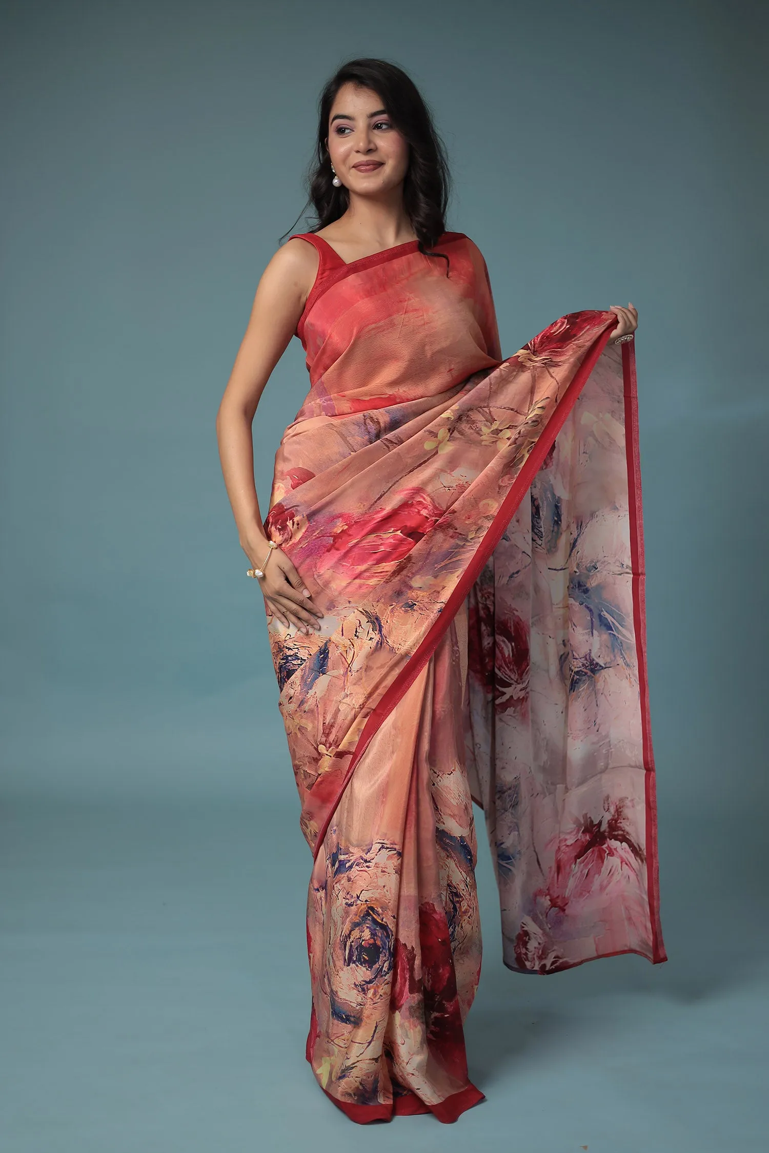 Digital Print Crepe Silk Saree