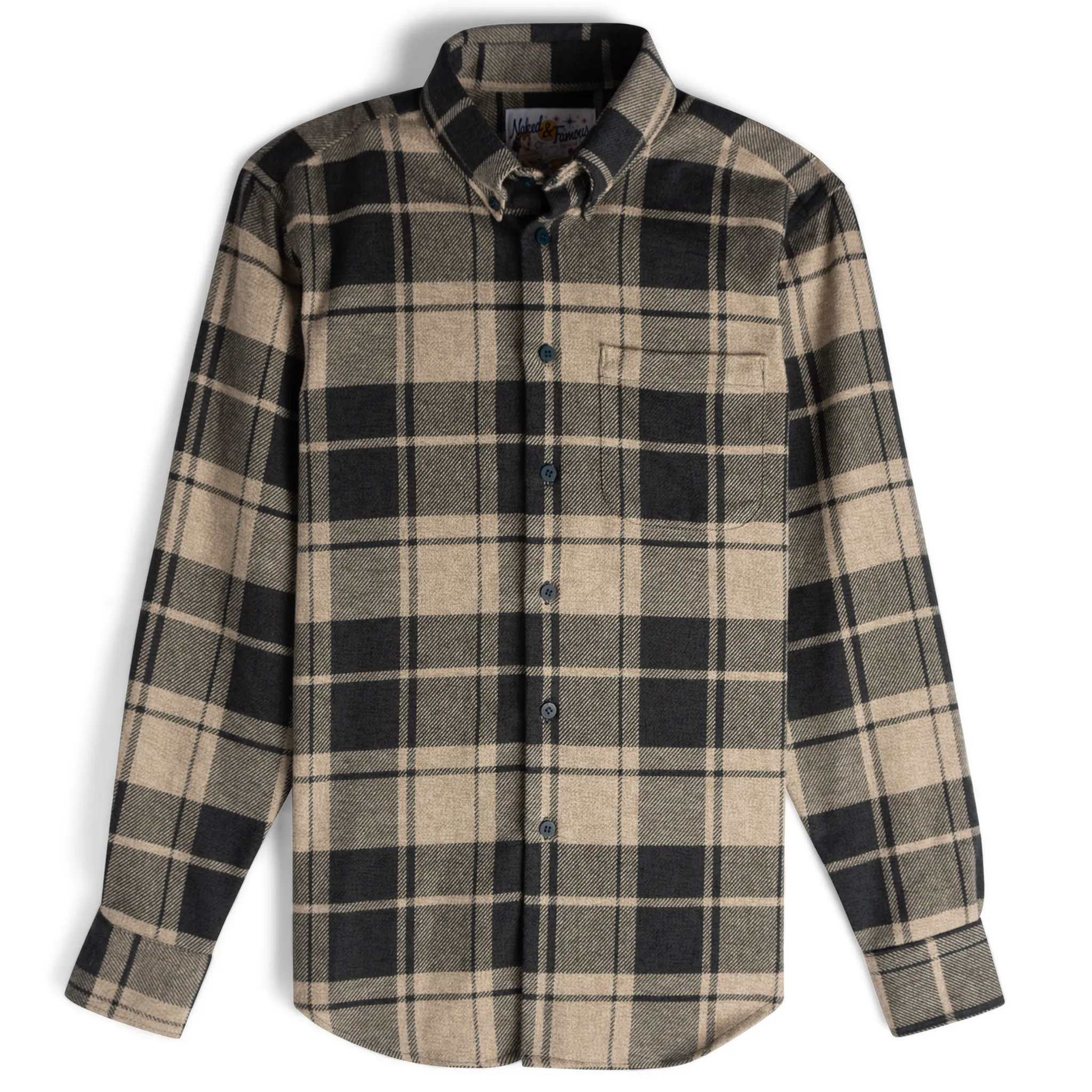 Easy Shirt - Heavy Vintage Flannel - Forest/Grey