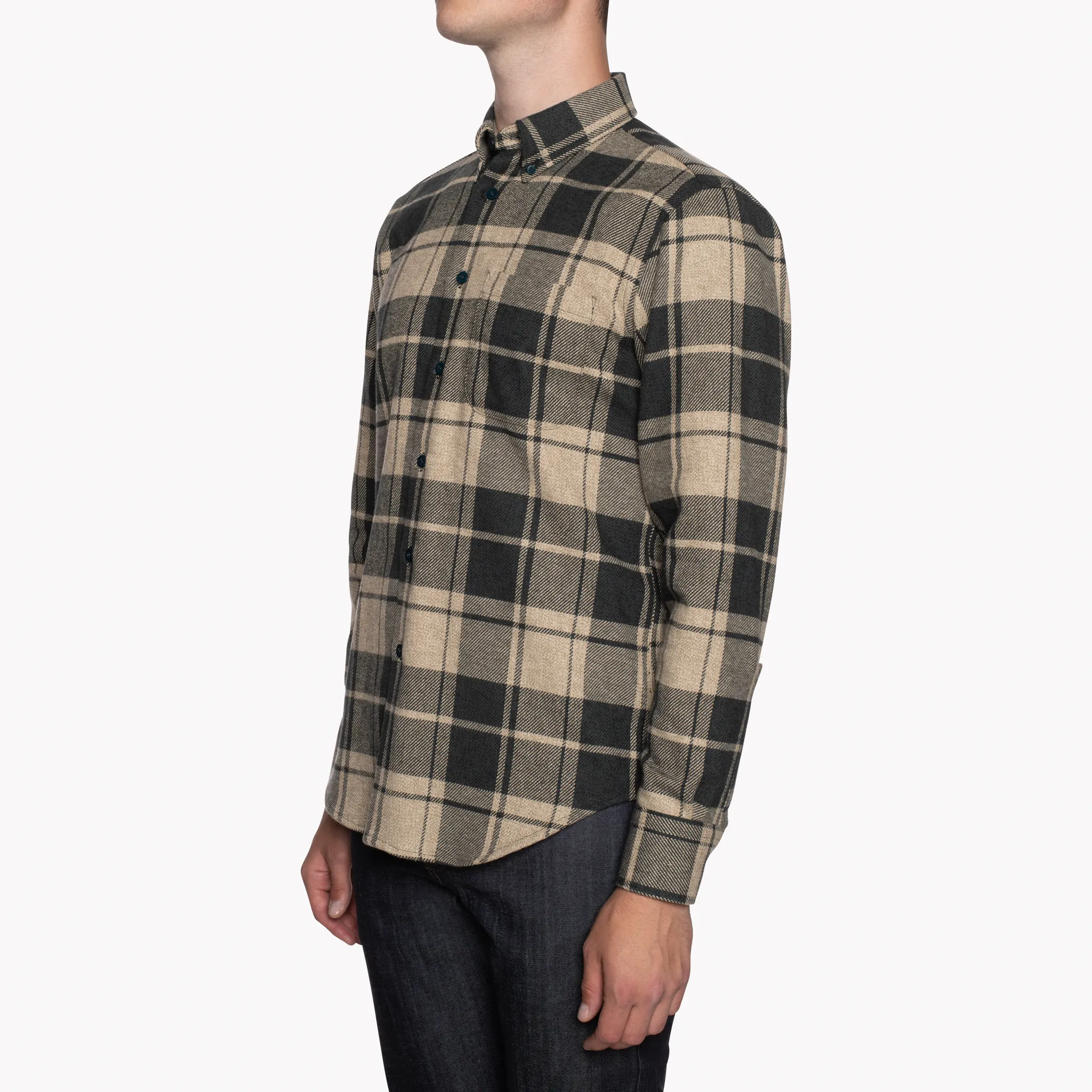 Easy Shirt - Heavy Vintage Flannel - Forest/Grey