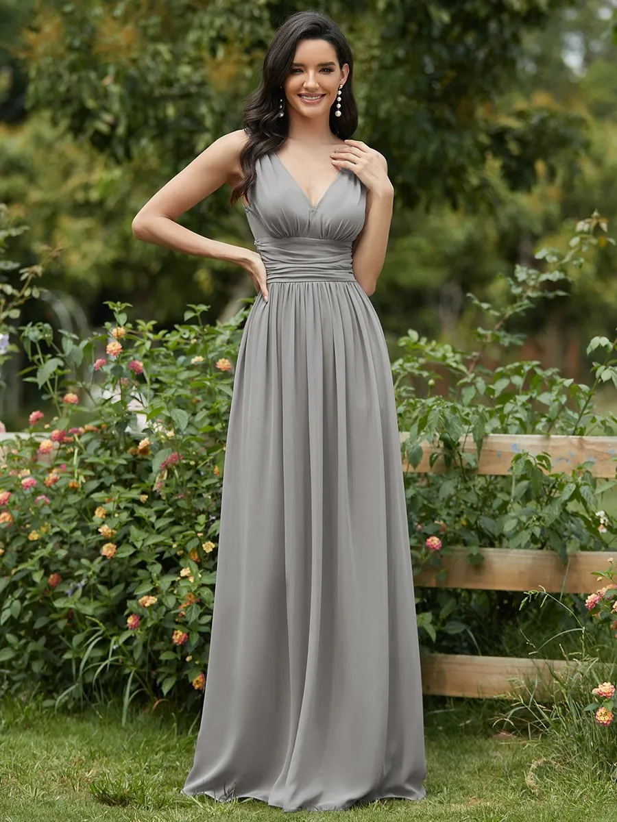 Elegant Wholesale Maxi Long Evening Dresses With Double V-Neck