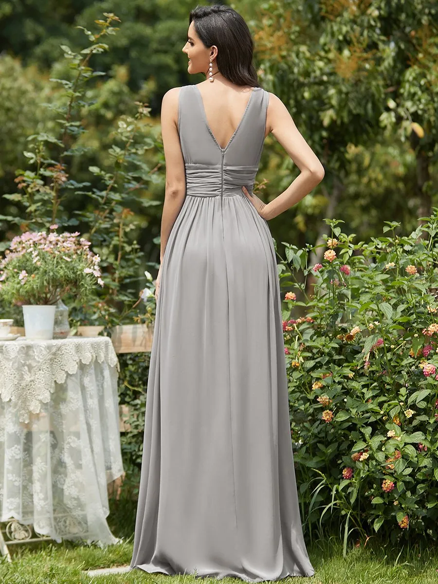 Elegant Wholesale Maxi Long Evening Dresses With Double V-Neck