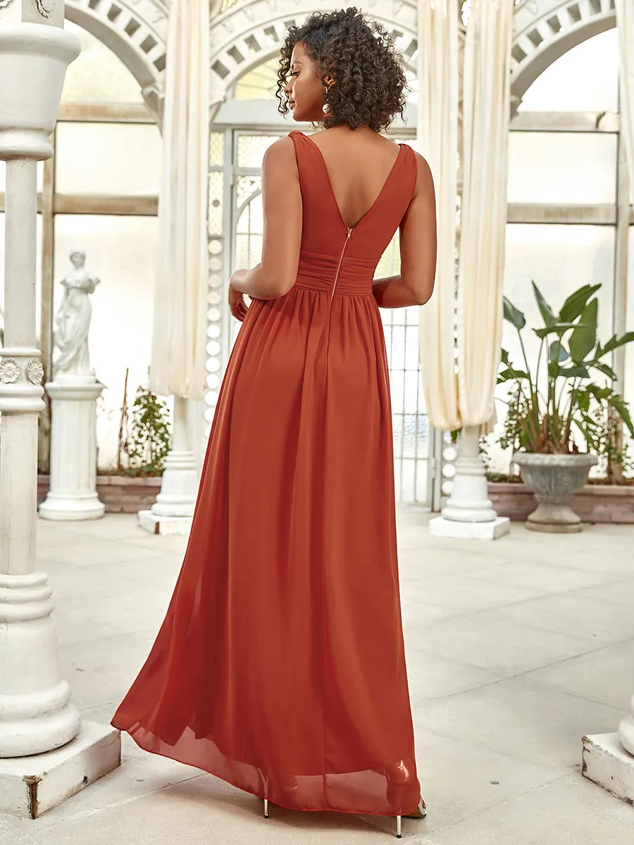 Elegant Wholesale Maxi Long Evening Dresses With Double V-Neck