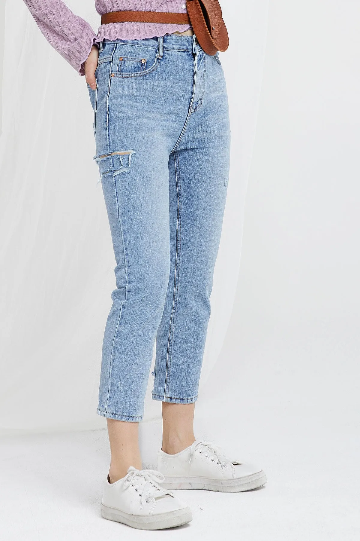 Ella Side Ripped Jeans