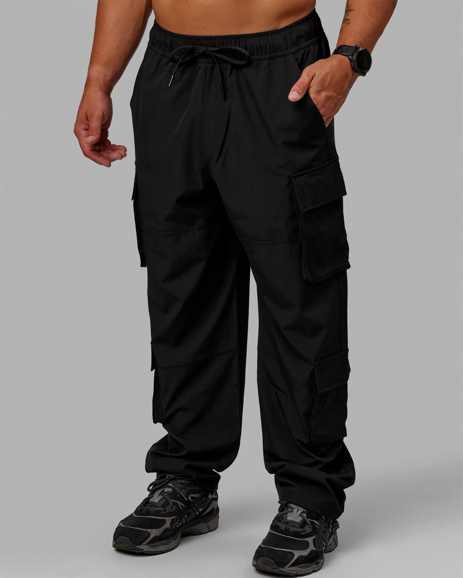 Energy Stretch Relaxed Fit Cargo Pants - Black