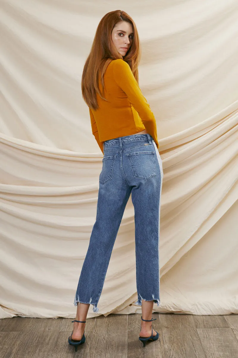 Erin High Rise Slim Straight Leg Jeans