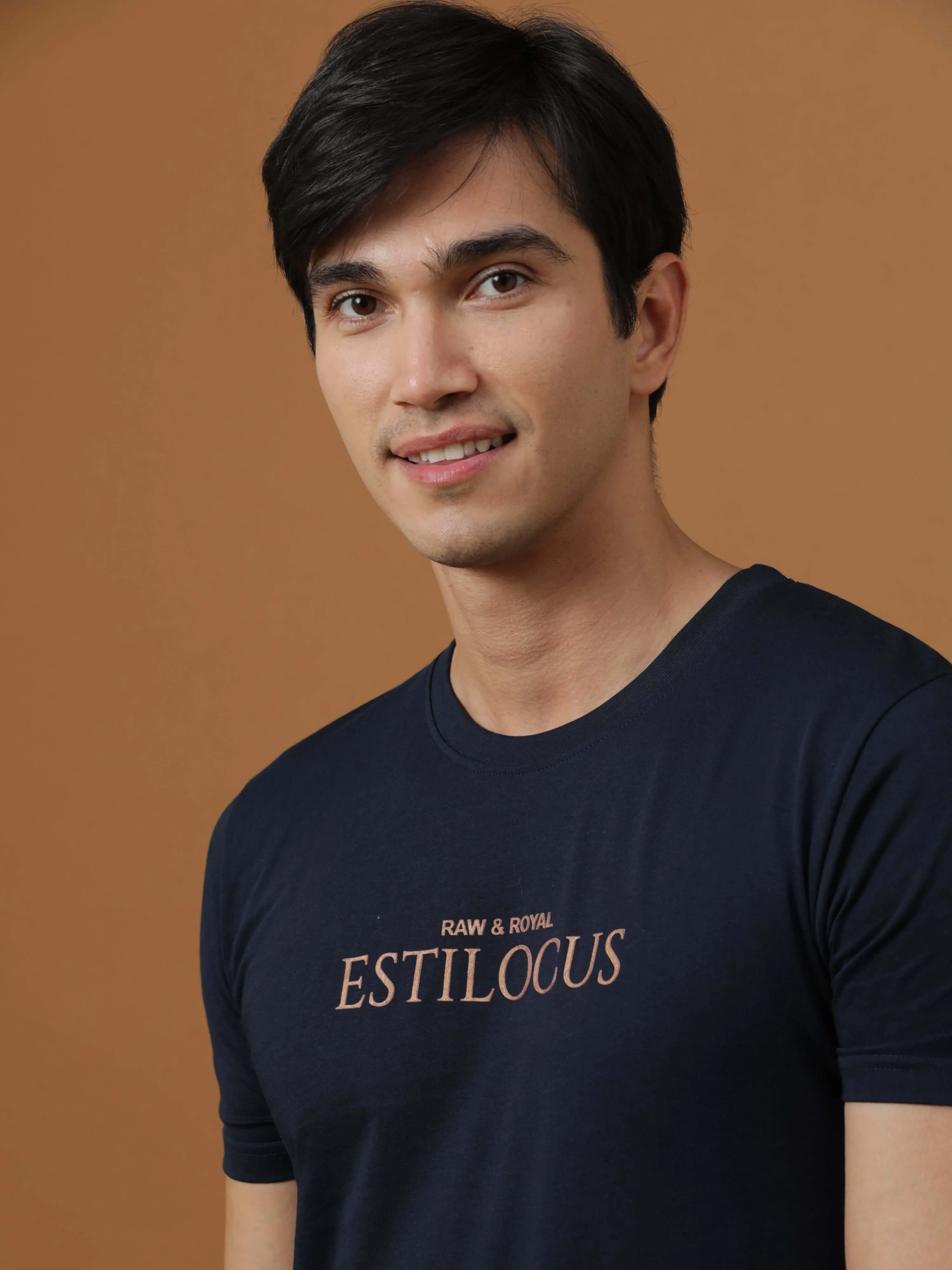 Estilocus Navy Printed T Shirt