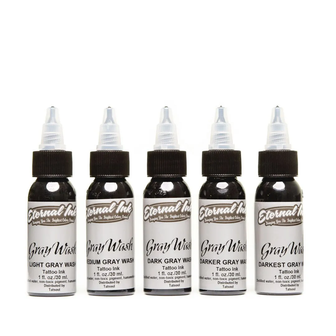 Eternal Ink - 4 oz. Gray Wash Tattoo Ink Set