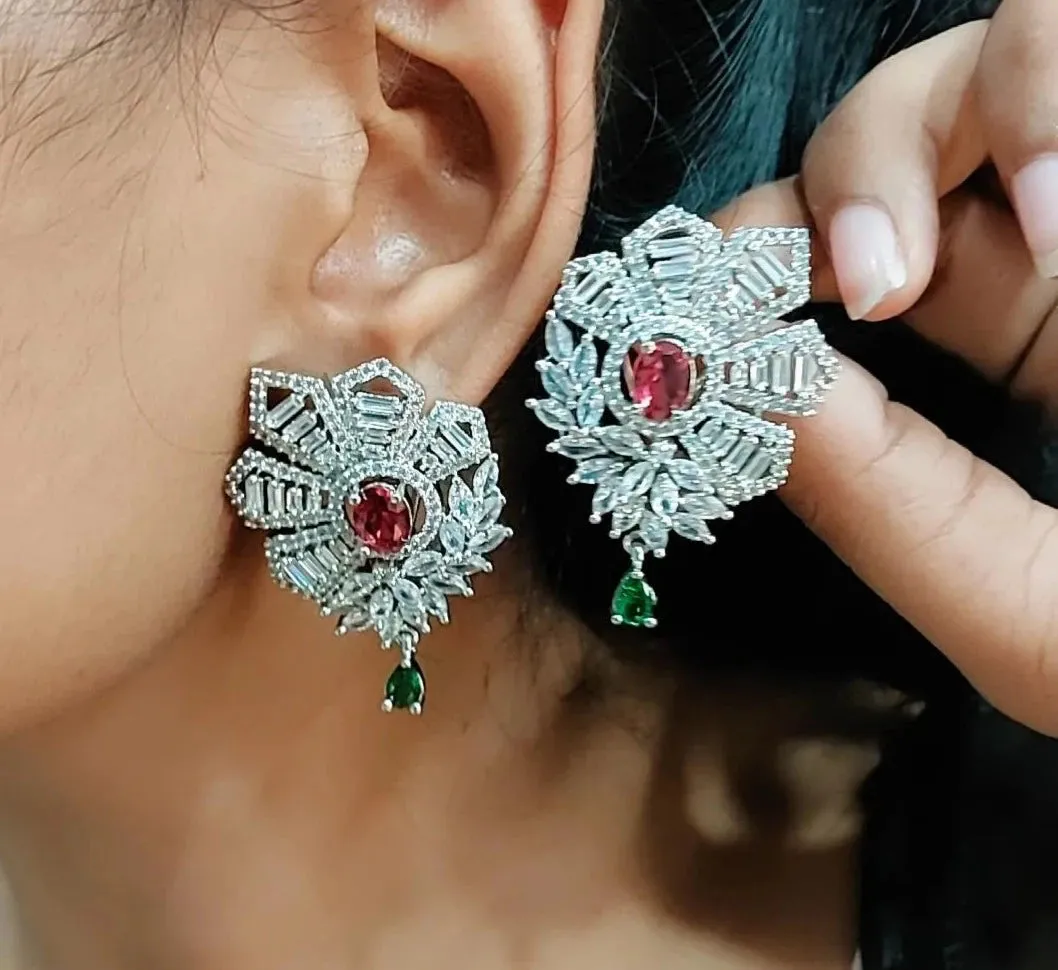 Everly Red Stone Earrings