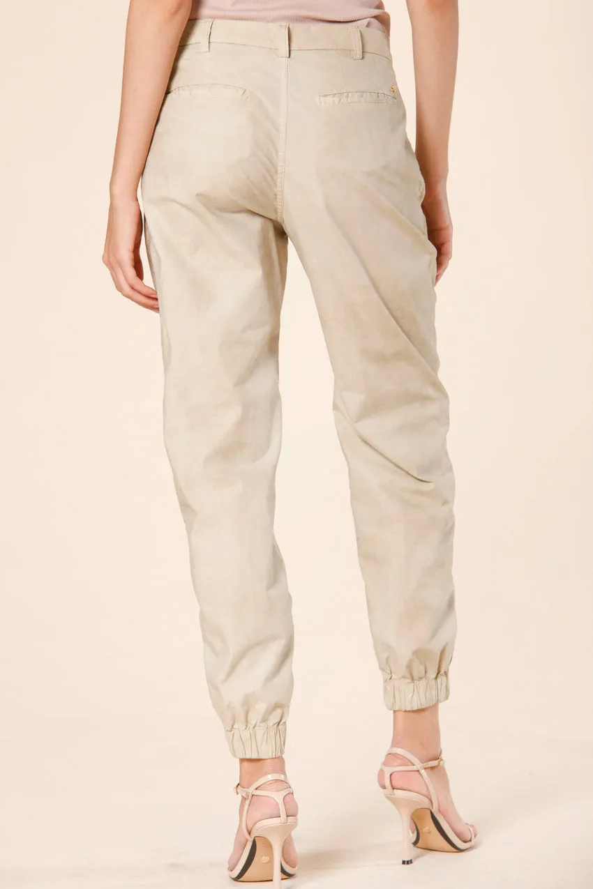 Evita pantalone cargo donna in tela paracadute di cotone e tencel icon washes curvy