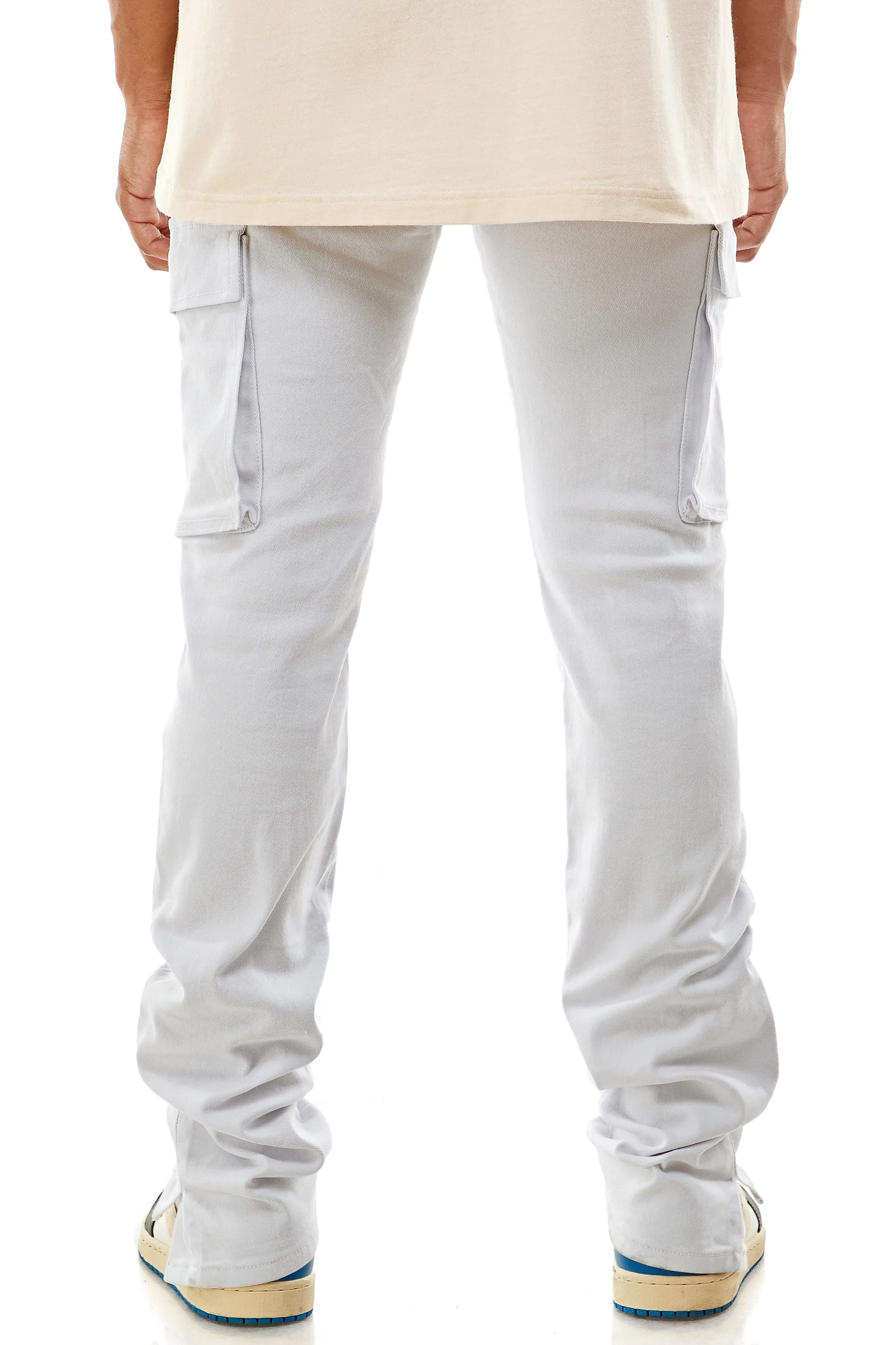 Flare Men's Stacked Pants in White