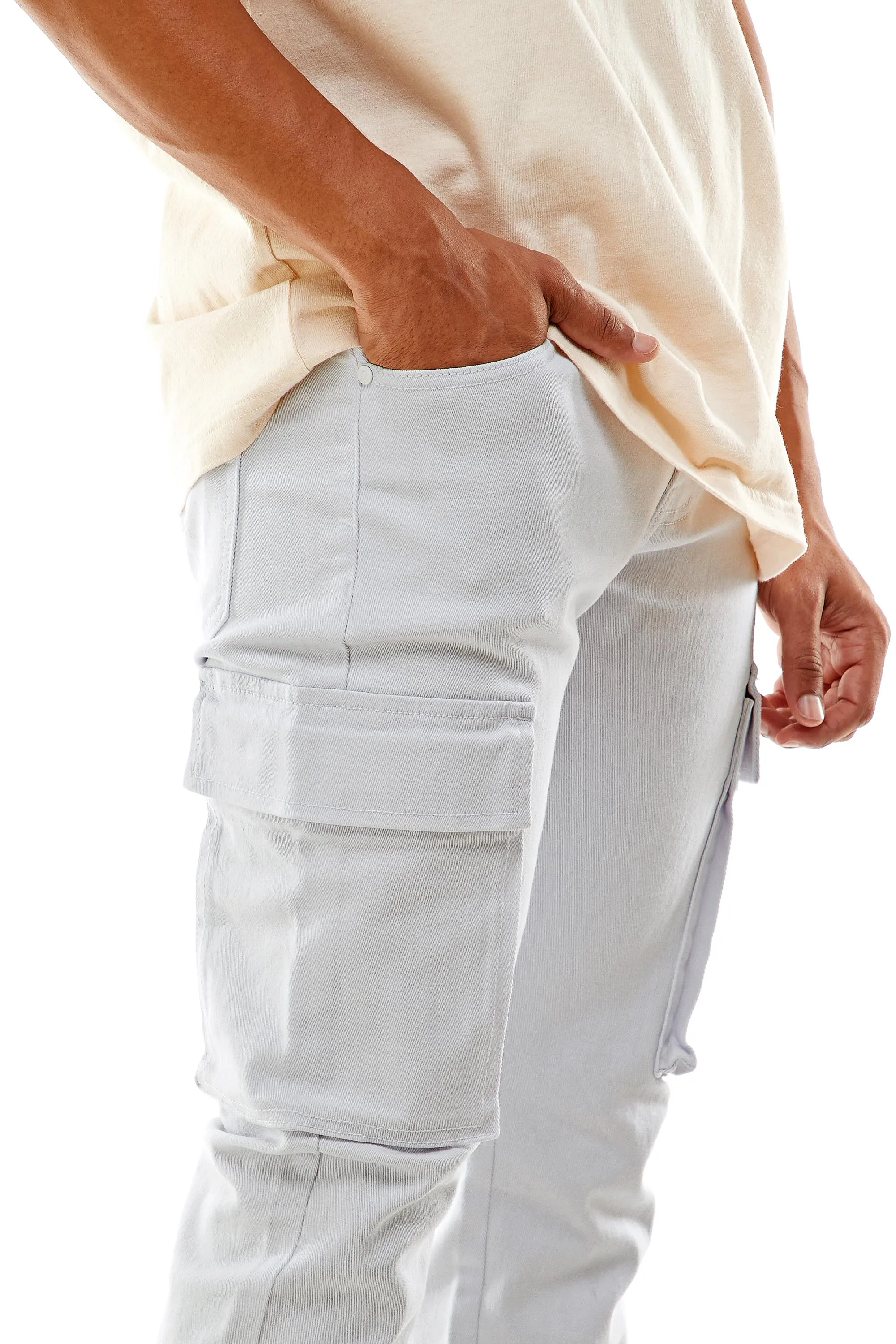 Flare Men's Stacked Pants in White