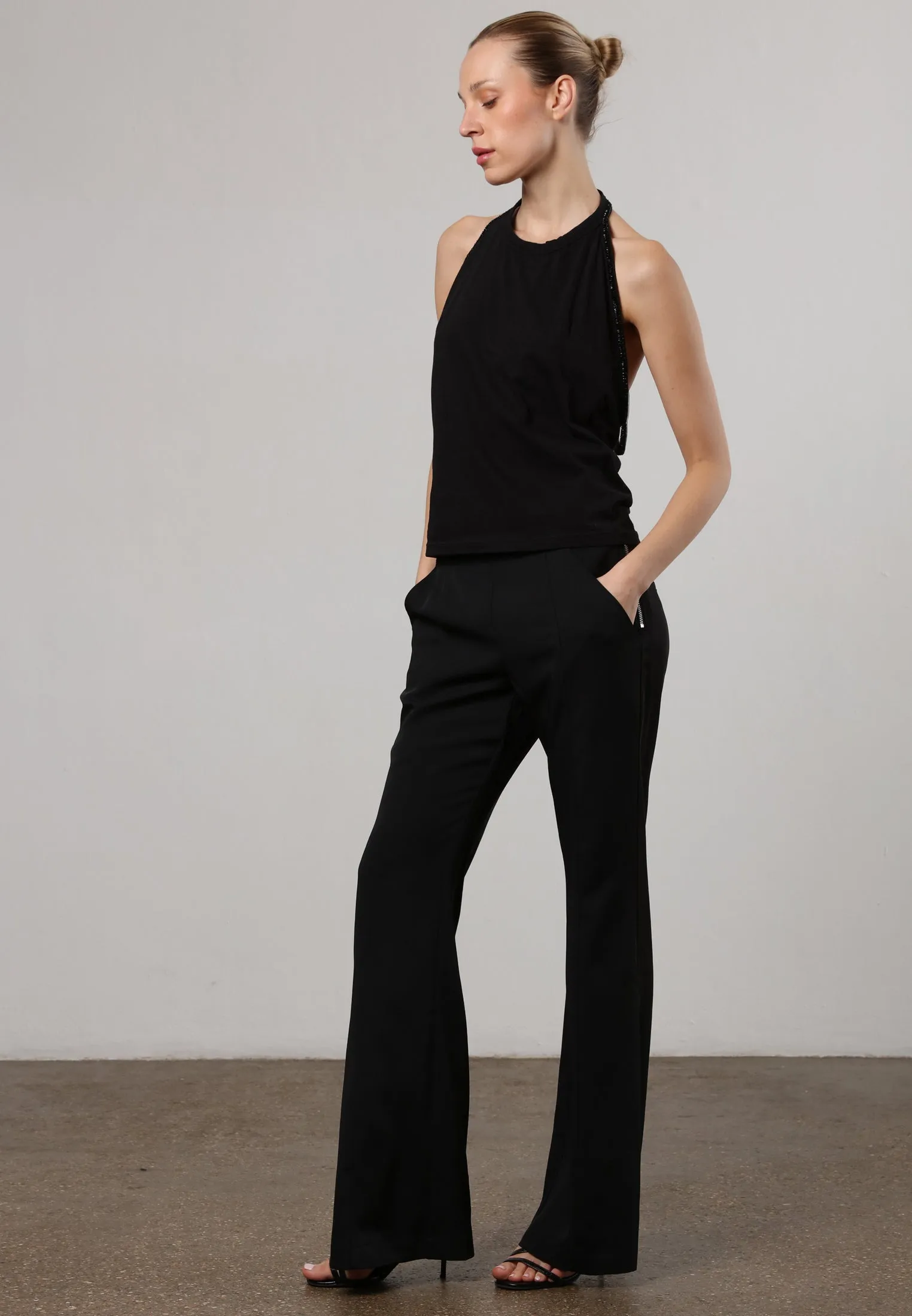 FLUX FLARE TROUSER BLACK