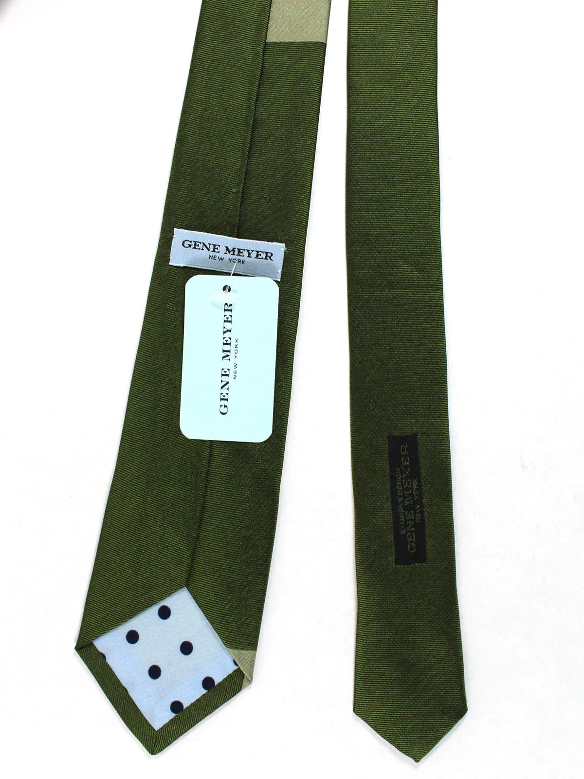 Gene Meyer Silk Tie Green Gray SALE