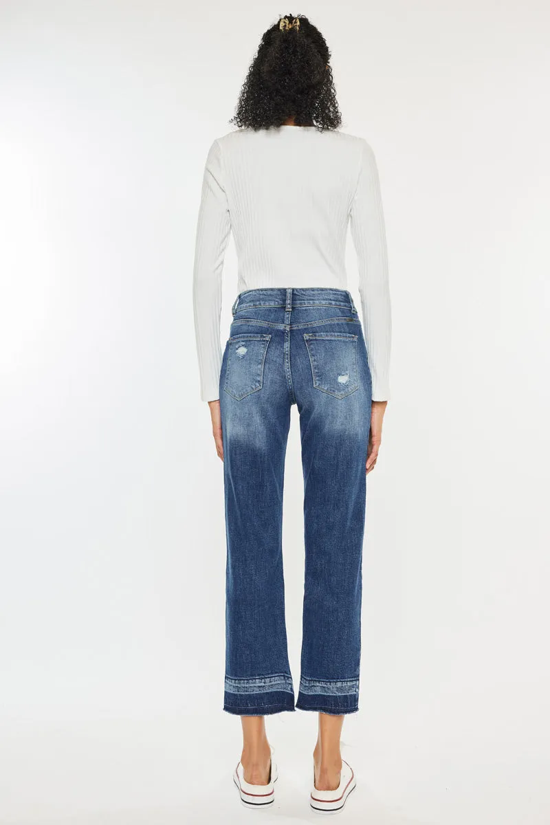 Georgia Ultra High Rise Slim Straight Leg Jeans