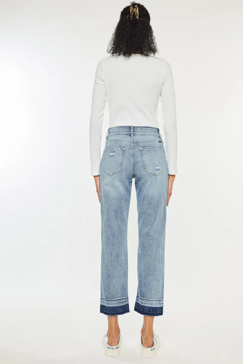 Georgia Ultra High Rise Slim Straight Leg Jeans