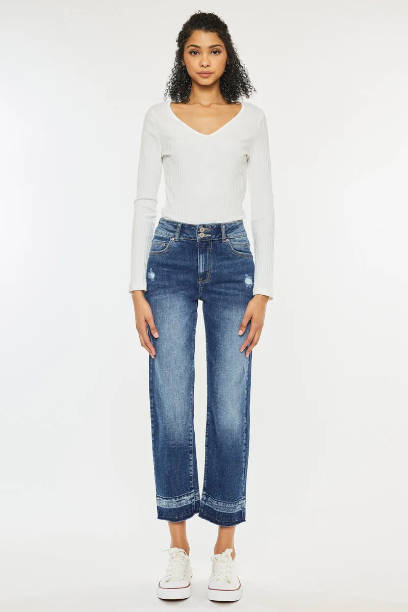 Georgia Ultra High Rise Slim Straight Leg Jeans